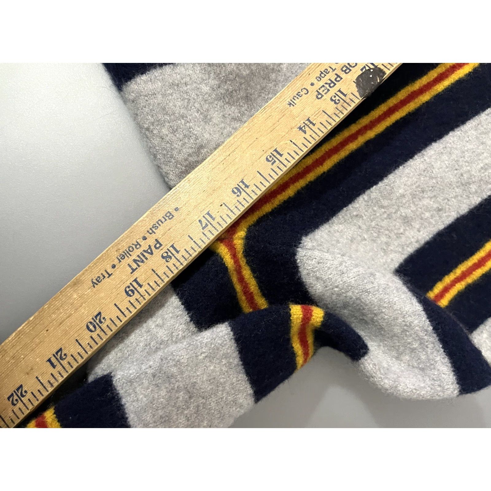 Brooks Brothers Brooks Brothers Pure Lambswool L Gray Blue Striped Sweater Measurements In Photo Size US L / EU 52-54 / 3 - 5 Thumbnail