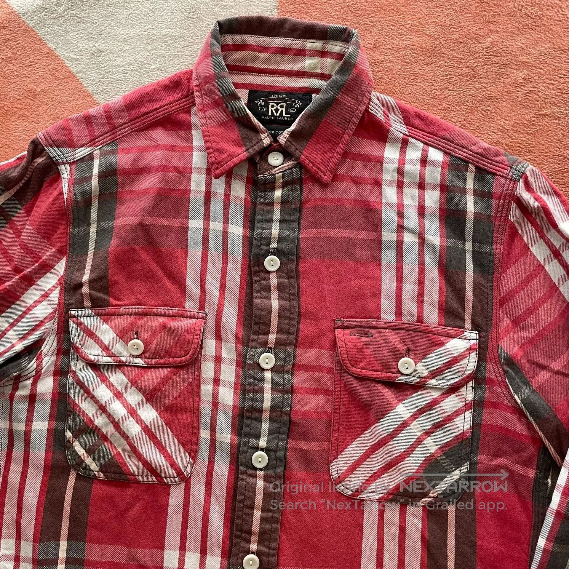 RRL Ralph Lauren RRL Red Plaid Work Shirt. Size US S / EU 44-46 / 1 - 2 Thumbnail