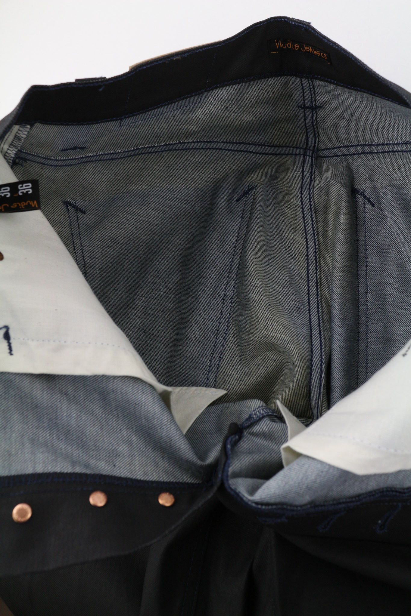 Nudie Jeans GRIM TIM W36/L36 Slim Navy Blue Jeans 80603 Size US 36 / EU 52 - 8 Thumbnail