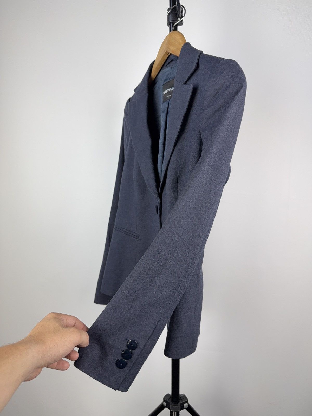 Emporio Armani Vintage Luxury 00s Emporio Armani Blue Blazer Retro 38 size Size S / US 4 / IT 40 - 5 Thumbnail