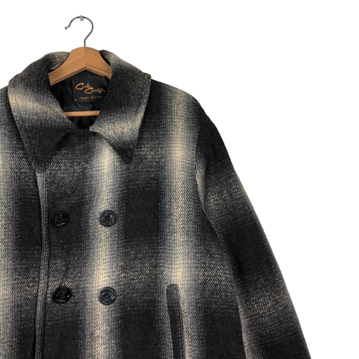 Japanese Brand 🔥Vintage Wool Biker Jacket Double Collar Cal Craft Usa Size US L / EU 52-54 / 3 - 6 Thumbnail