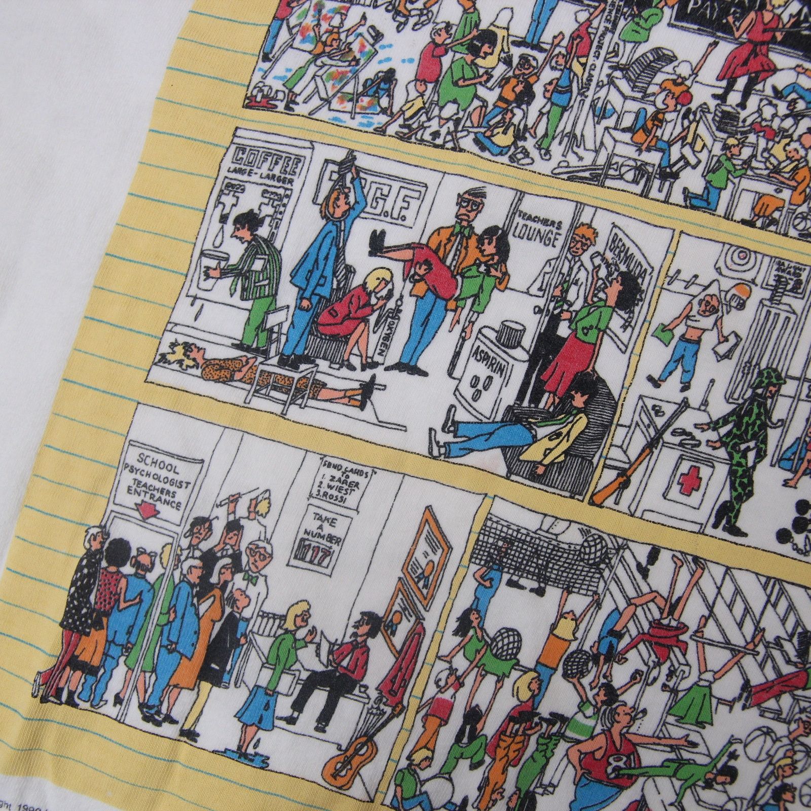 Vintage Vintage B.Johnson "School Daze" Cartoon Graphic Art Shirt Size US XL / EU 56 / 4 - 7 Thumbnail