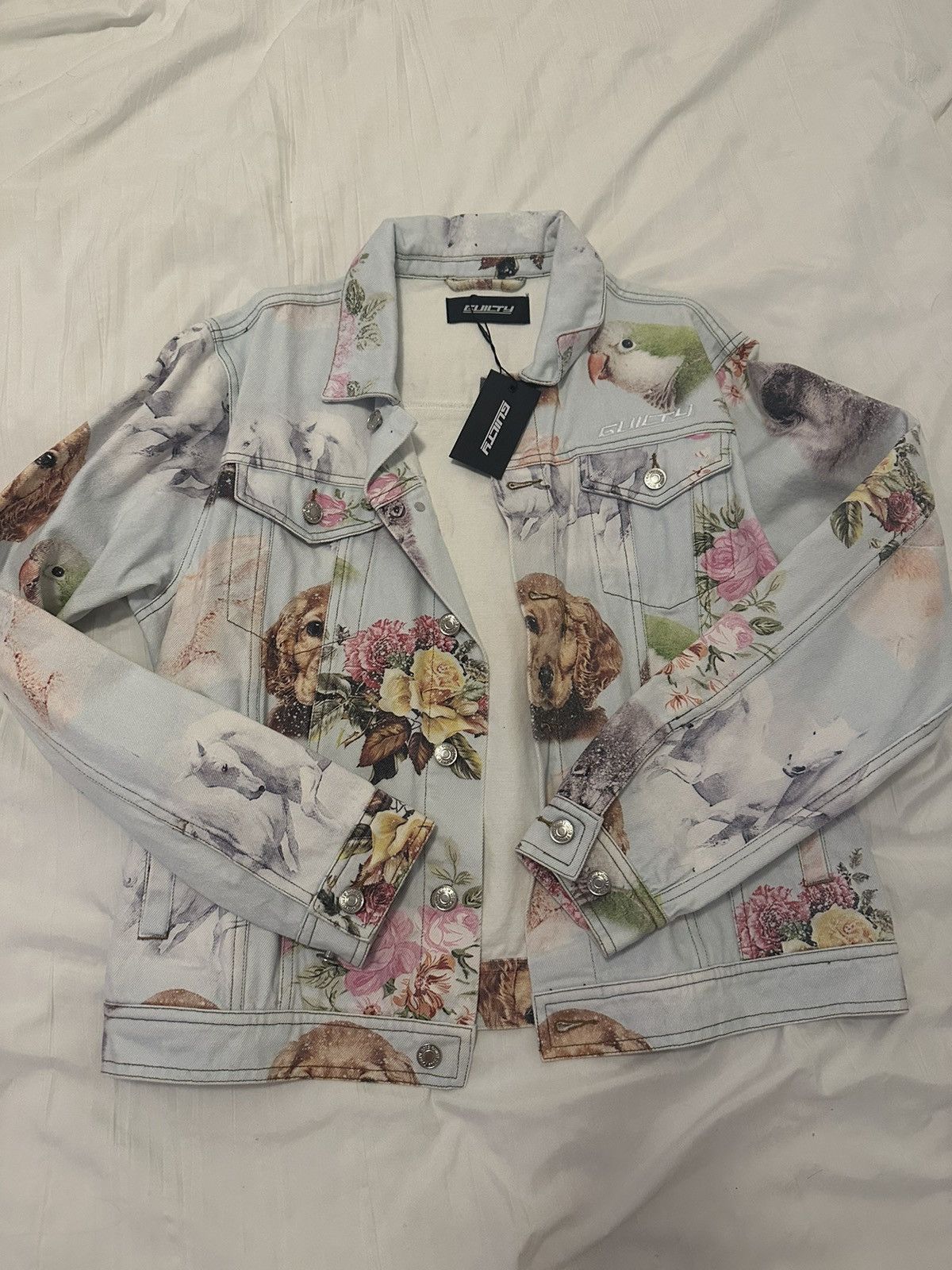 image of Guilty Denim Kitten Jacket in Blue, Men's (Size Small)
