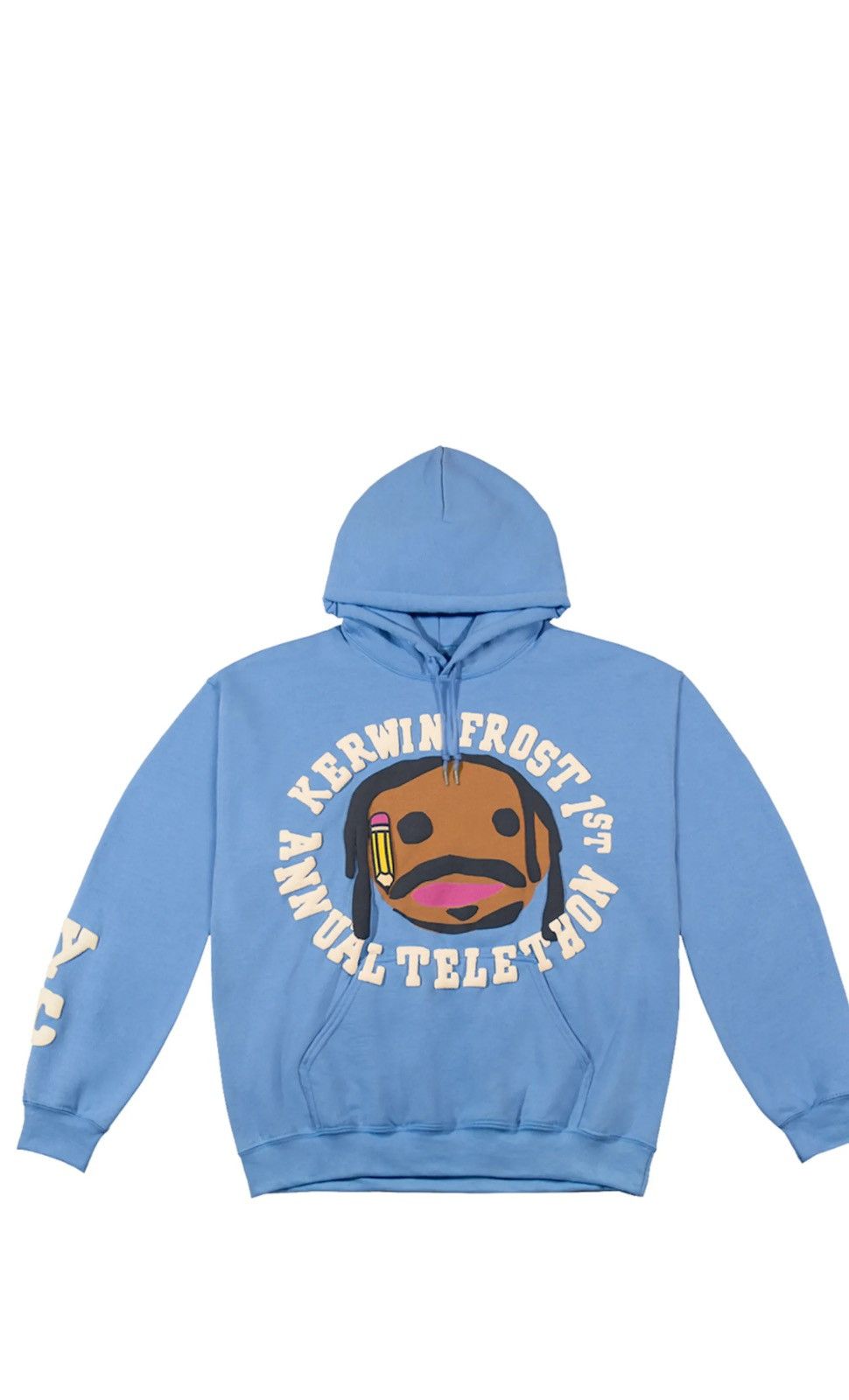 image of Cactus Plant Flea Market Kerwin Frost Hoodie in Blue, Men's (Size XL)
