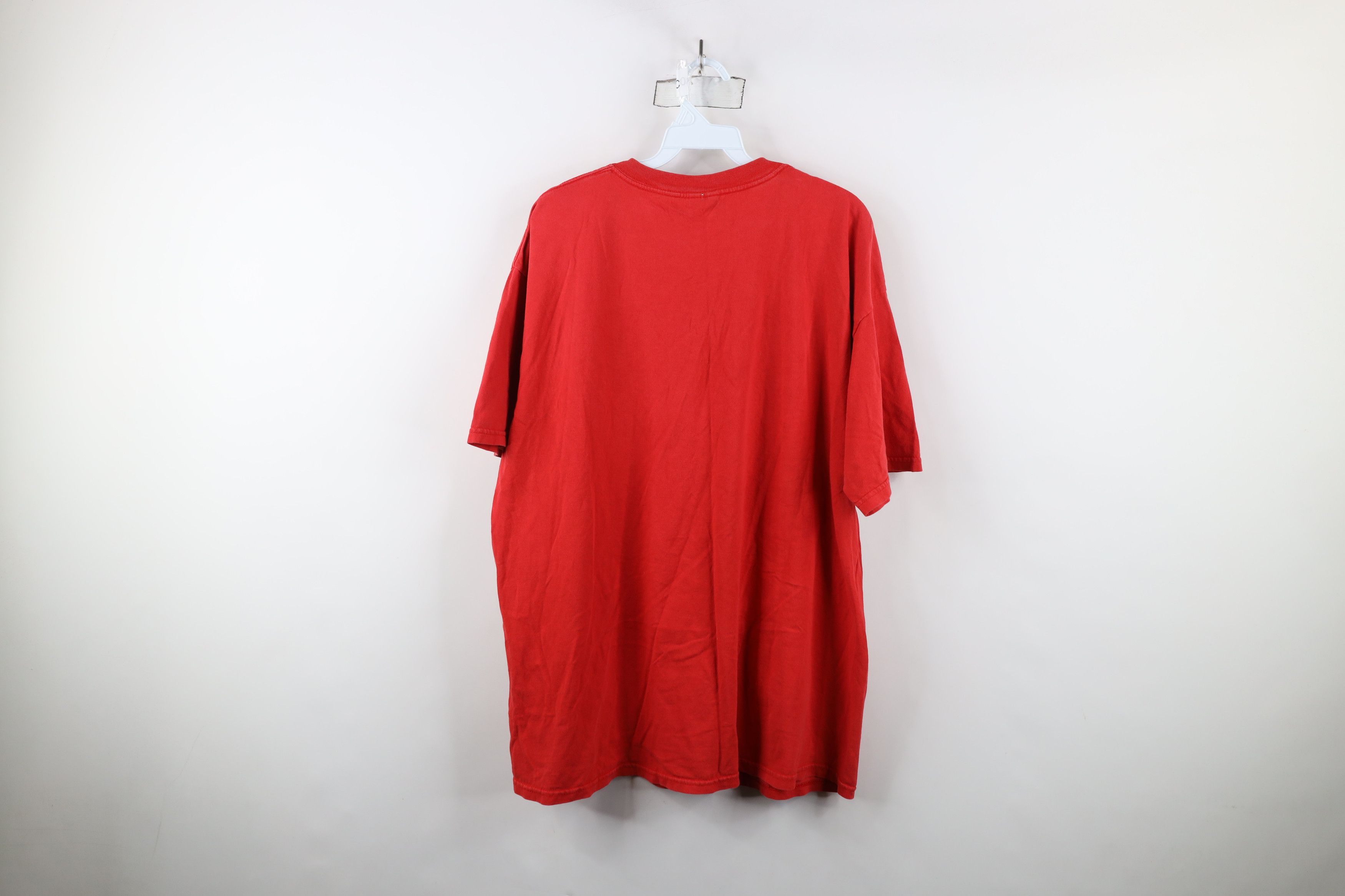 Vintage Vintage 90s Spell Script Ohio State University T-Shirt Red Size US XL / EU 56 / 4 - 10 Thumbnail