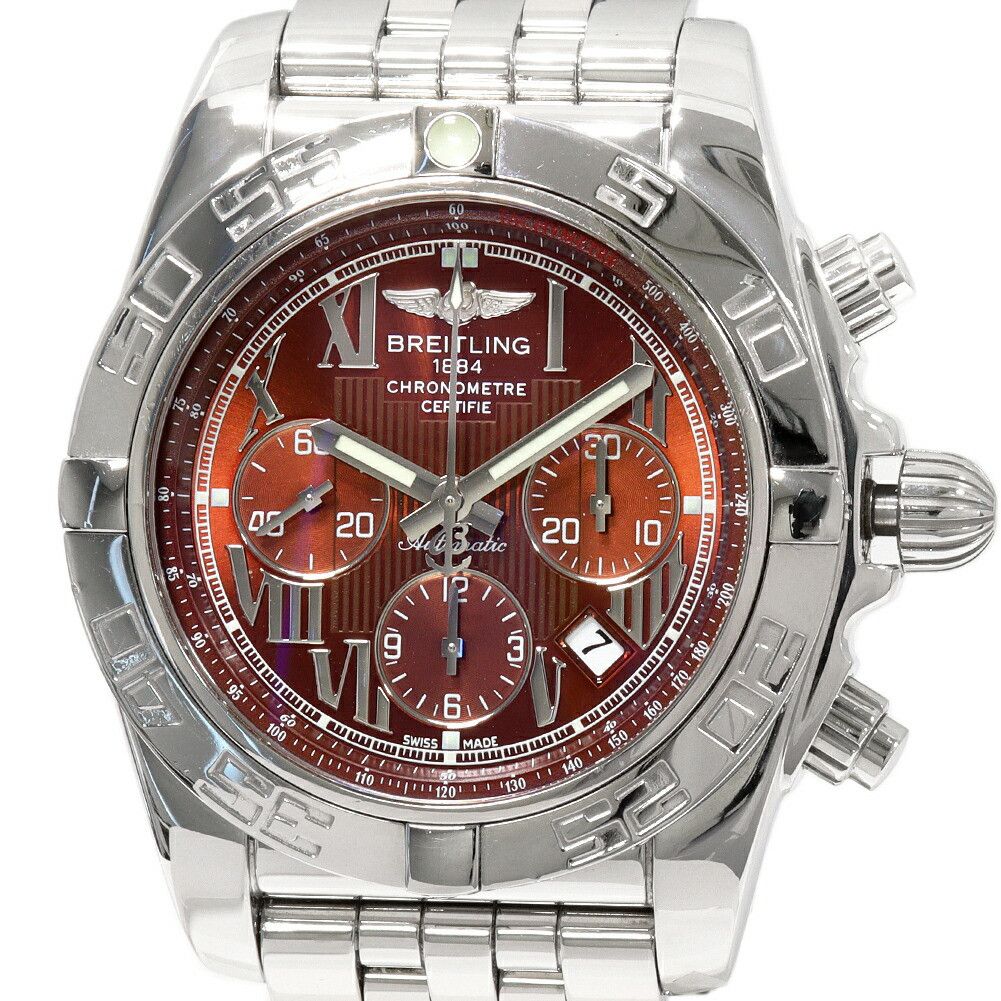 Breitling Breitling Breitling Brown Dial Chronomat Watch AB0110 Metal Automatic AB0110 Size ONE SIZE - 1 Thumbnail