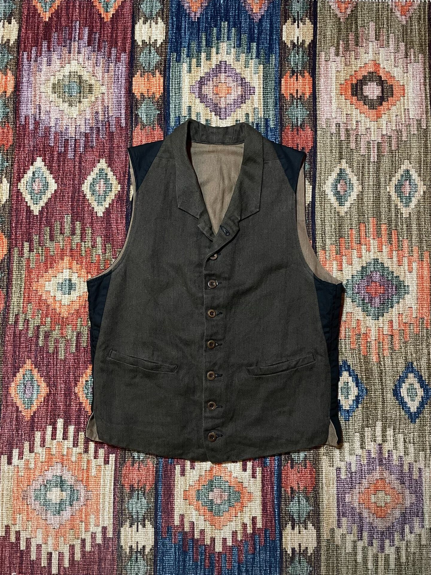 Mister Freedom Mister Freedom 2011 Herringbone Vest 38 Size US M / EU 48-50 / 2 - 1 Thumbnail