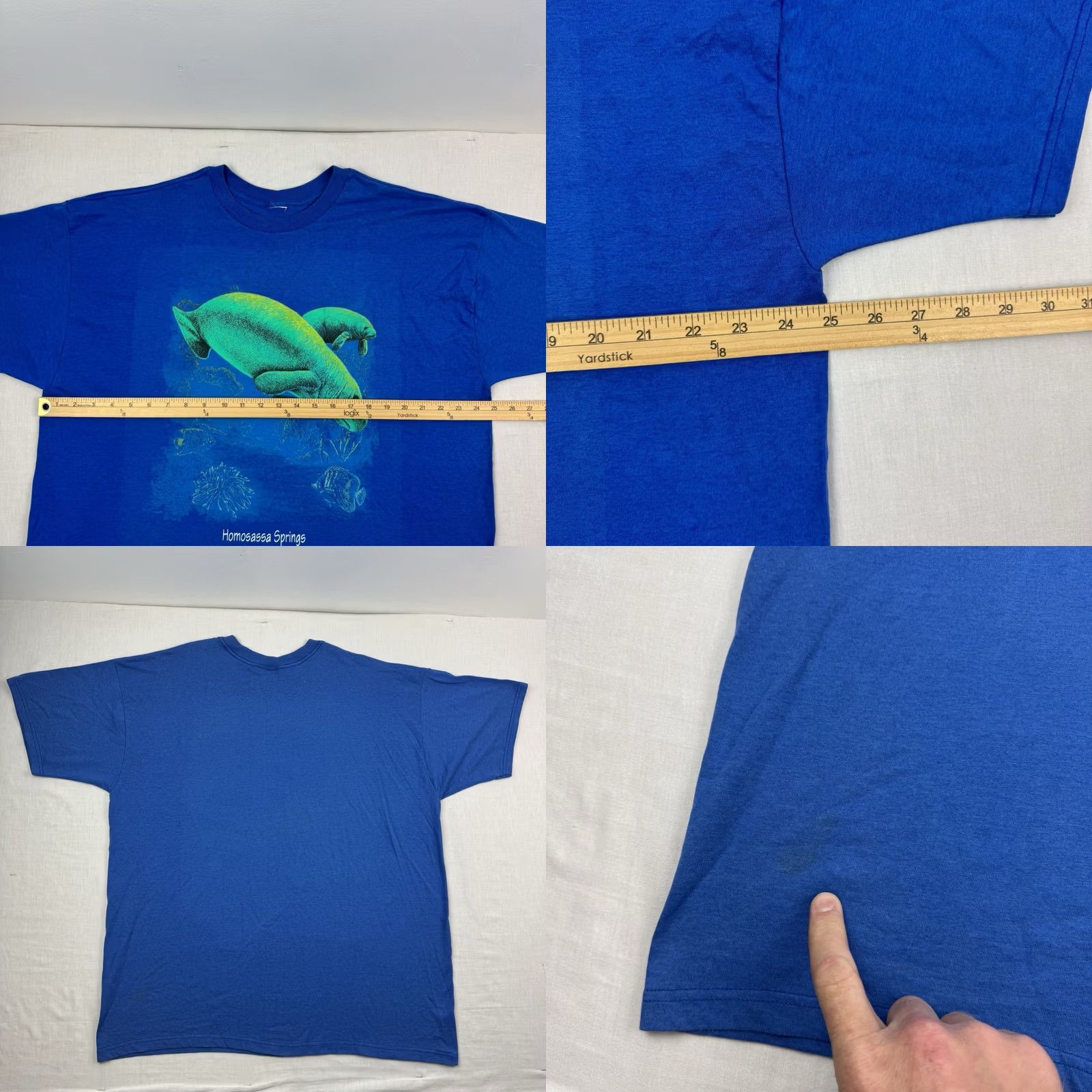 Vintage VINTAGE Manatee T Shirt Adult XL Nature Ocean River Homosassa Spring 90s Y2K Mens Blue Cotton Short Sleeve Crew Neck Shirt Size US XL / EU 56 / 4 - 8 Thumbnail