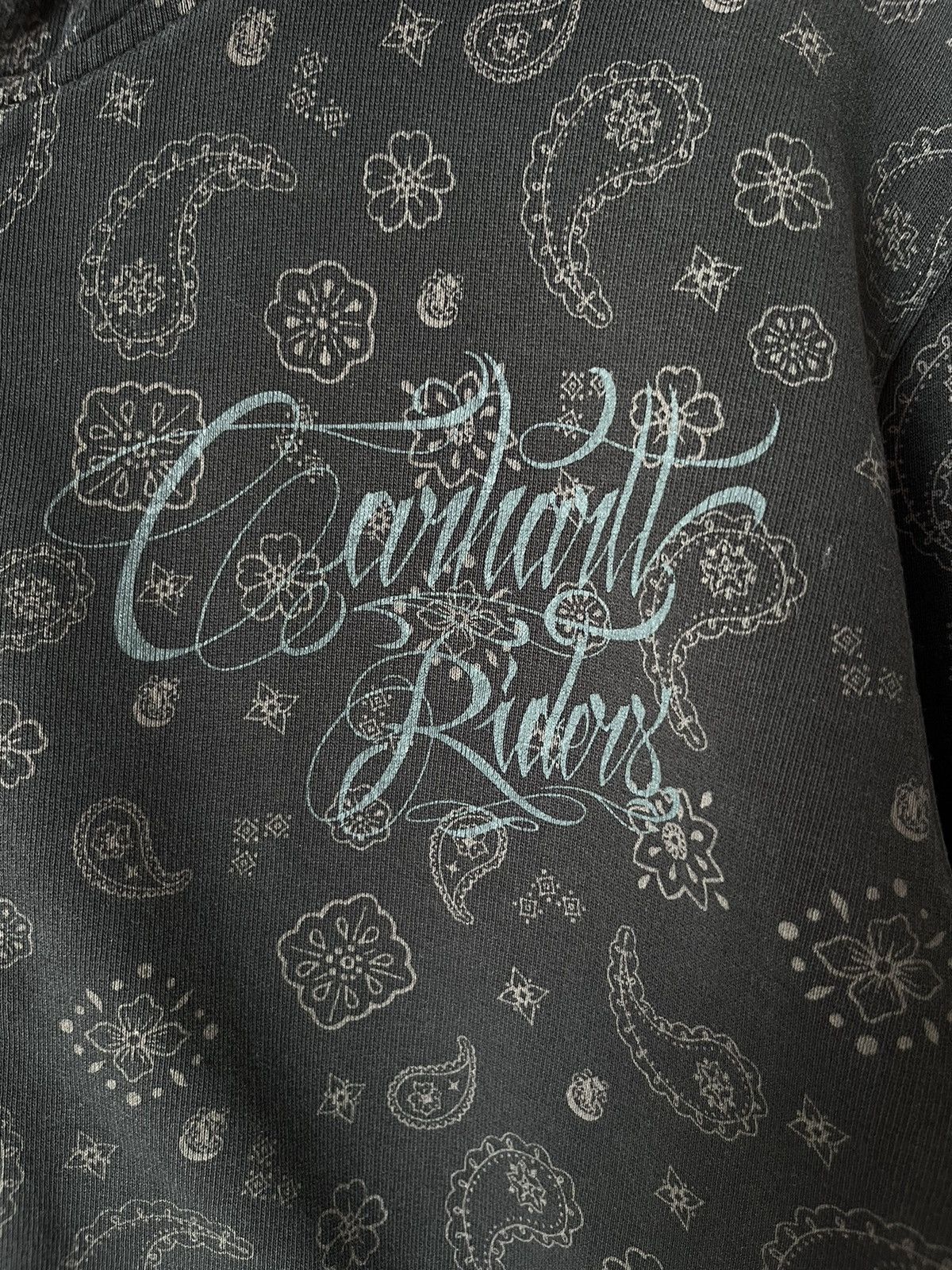 Carhartt Rare Carhartt Raiders Paisley Black Hoodie Vintage Streetwea Size US L / EU 52-54 / 3 - 3 Thumbnail