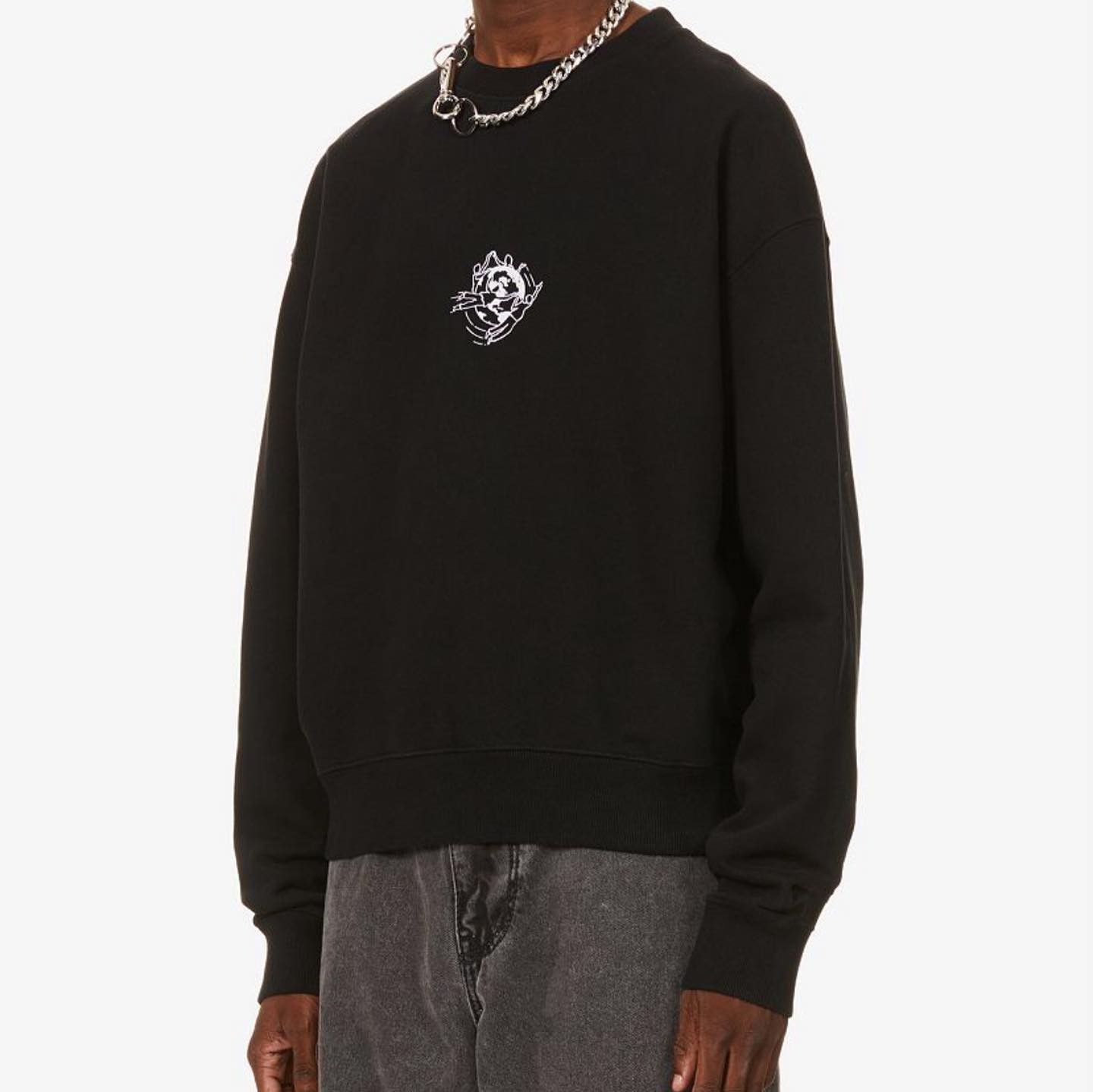 Off-White Black Embroidered Half Arrow Oversized Sweatshirt Size US M / EU 48-50 / 2 - 3 Thumbnail