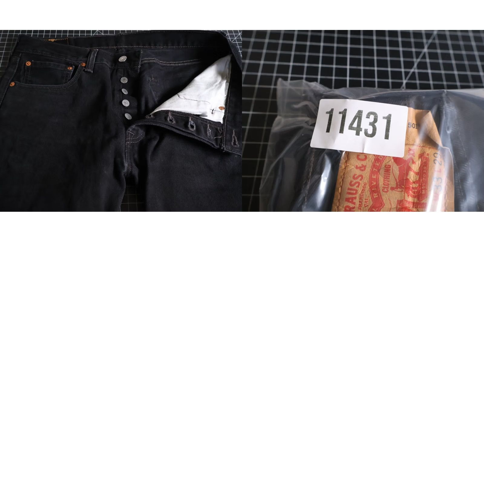Levi's Levi's 501 Jeans Men's 32 x 26 Black Denim Button Fly Distressed Straight Leg Vintage Grunge Retro Mens Size US 32 / EU 48 - 10 Thumbnail