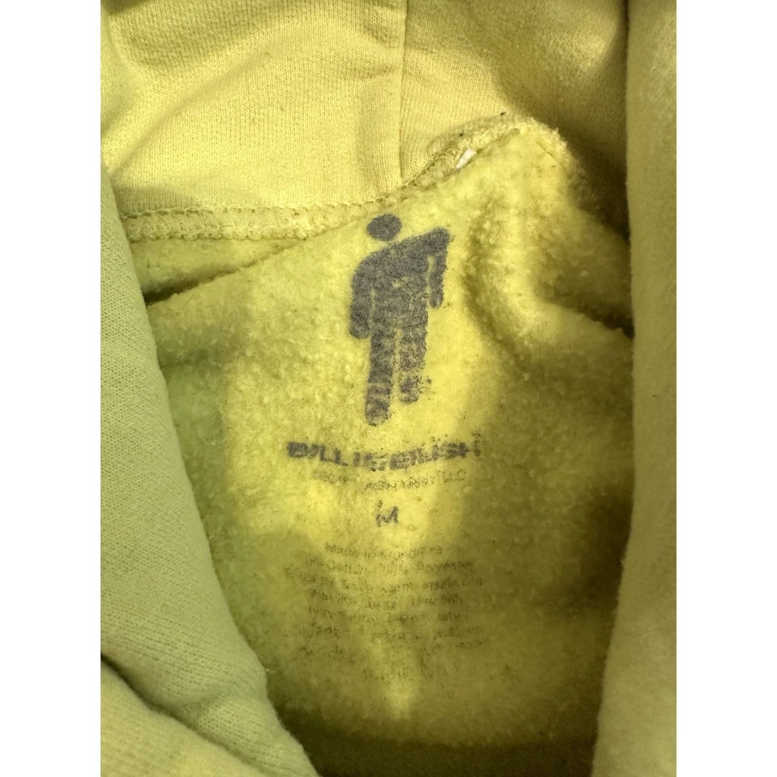 Vintage Billie Eilish Shirt Mens M Yellow World Tour Hoodie Sweatshirt Concert Graffiti Air Brush Size US M / EU 48-50 / 2 - 7 Thumbnail