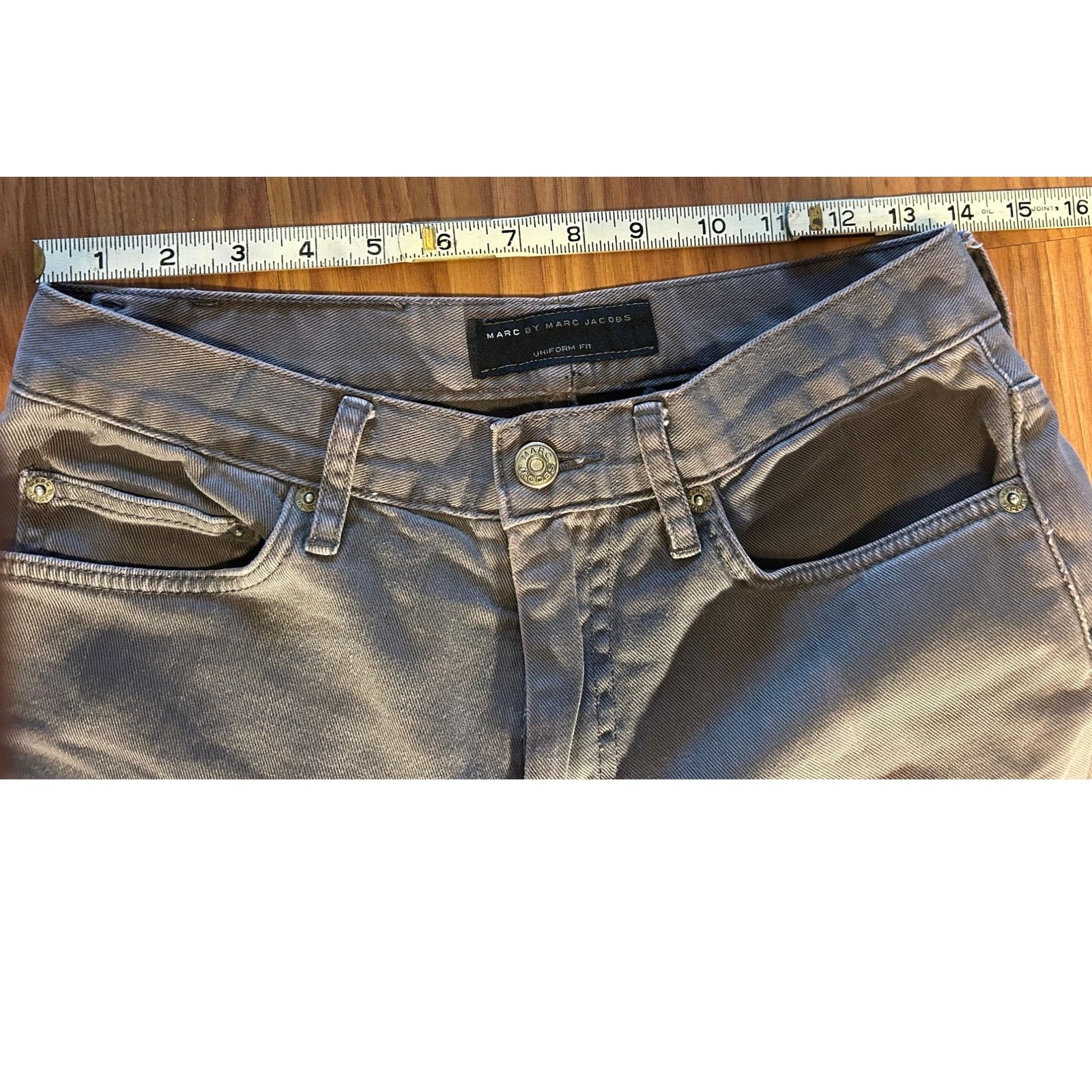 Marc Jacobs Marc Jacobs Uniform Fit Light Charcoal Grey Jeans 28x27 Size 28" / US 6 / IT 42 - 4 Thumbnail