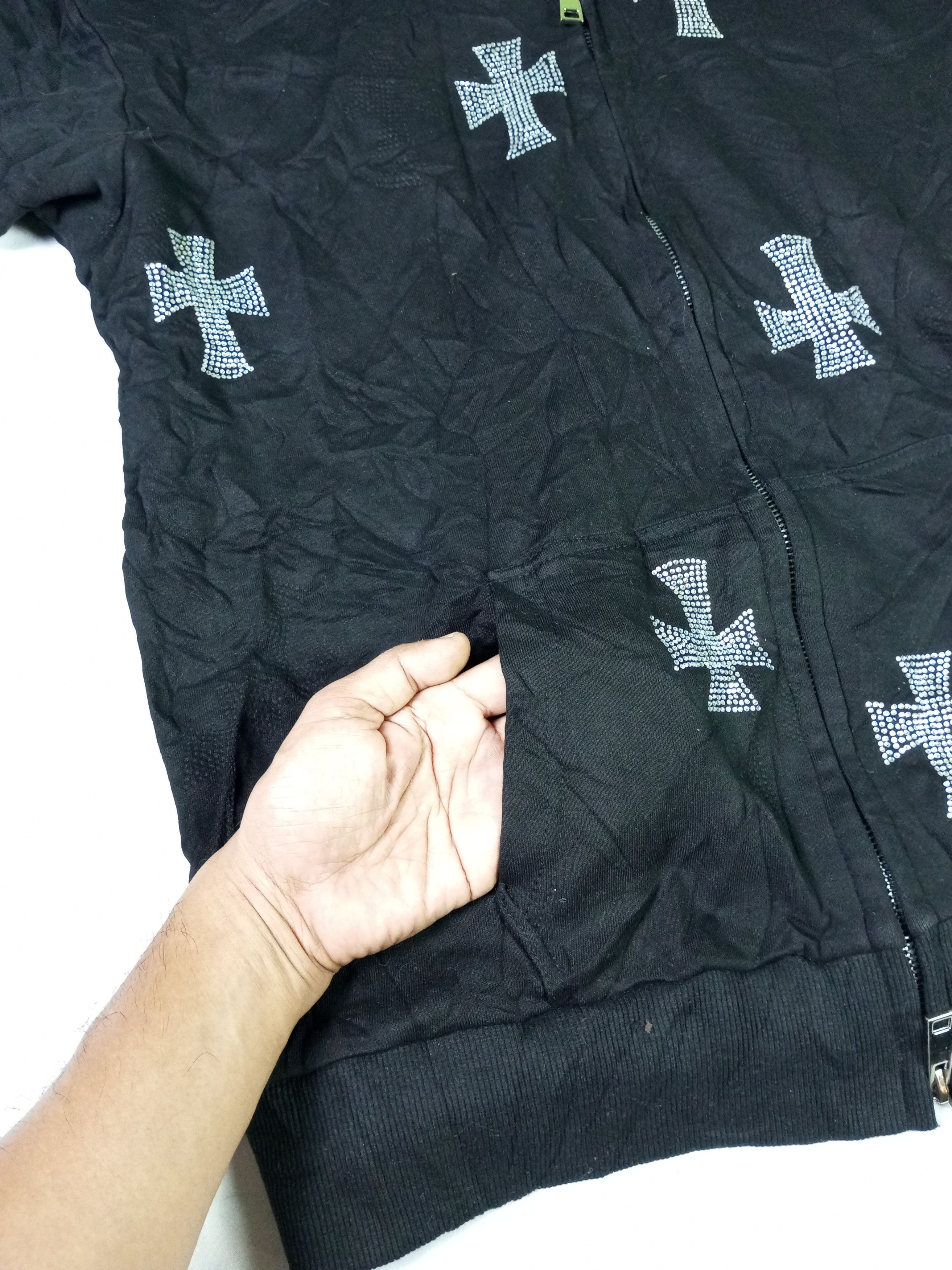 If Six Was Nine ZHYZ Cross Pattern Black Full Over Zip Hoodie CH Style Size US L / EU 52-54 / 3 - 11 Thumbnail