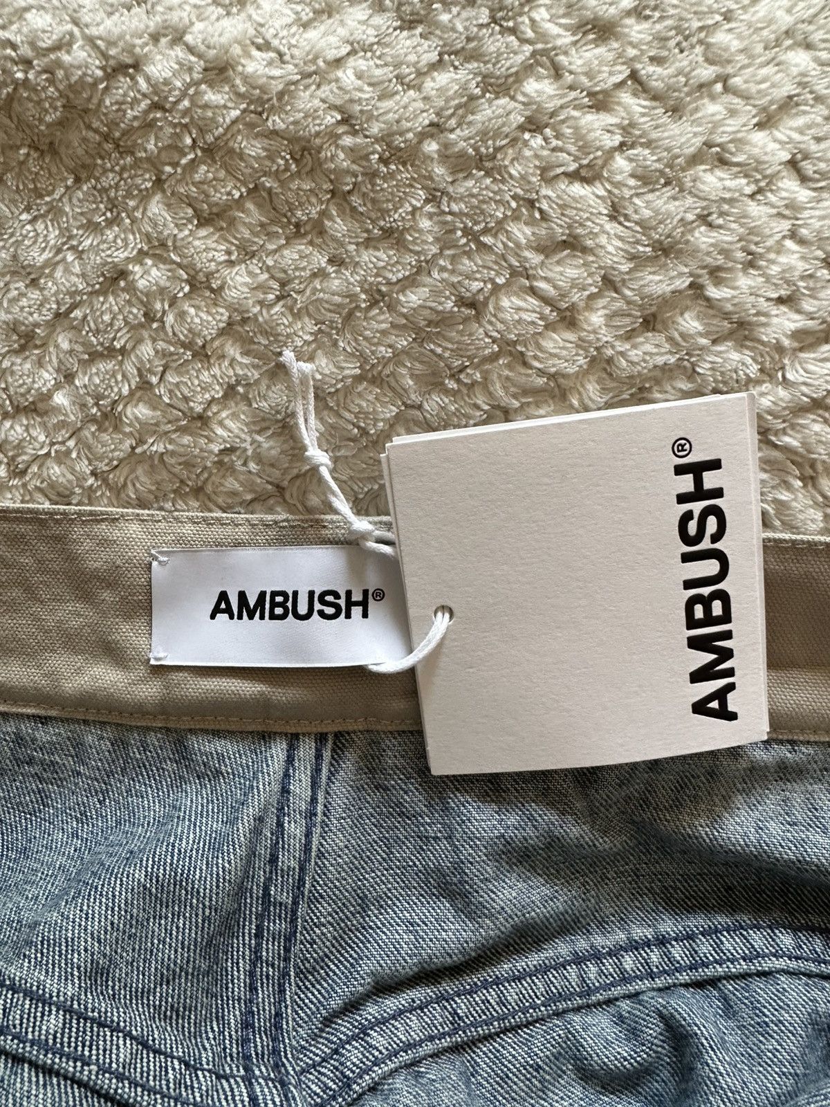 Ambush Design Ambush Wrap Cargo Shorts – Sesame / Navy – EU 48 Size US 32 / EU 48 - 5 Thumbnail