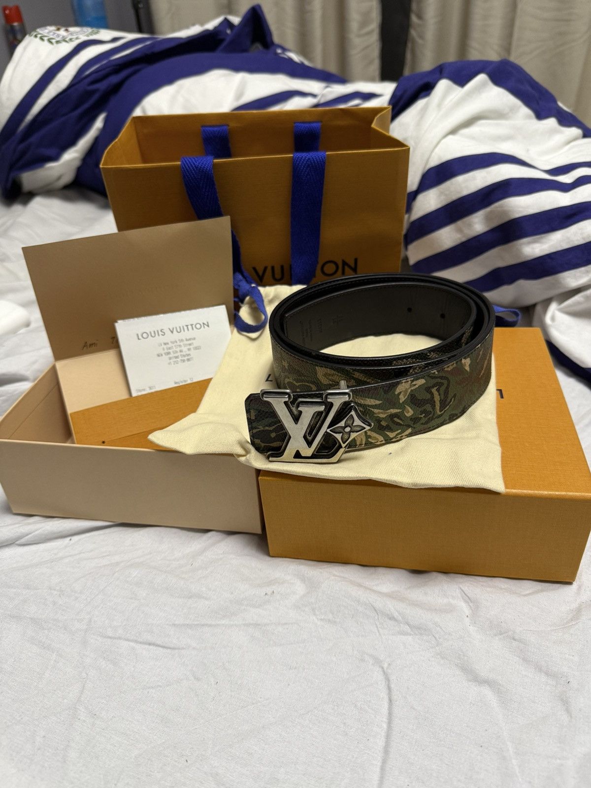 Louis Vuitton LV Flower Camoflage 40mm Reversible Belt Louis Vuitton Size 32 - 2 Thumbnail