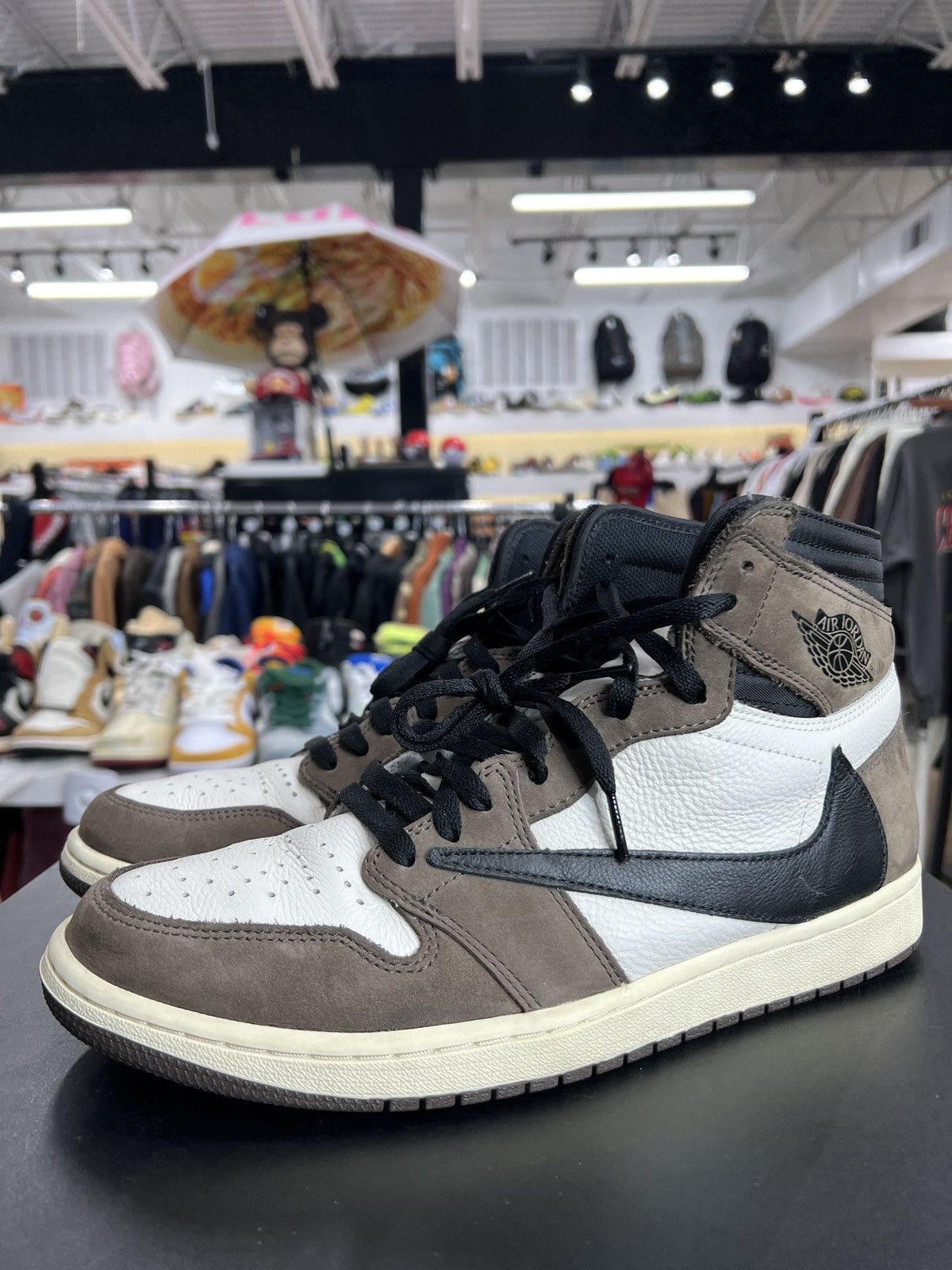 Pre-owned Jordan Nike Air Jordan 1 Travis Scott Mocha High Sz. 12 (2019) Shoes In Brown