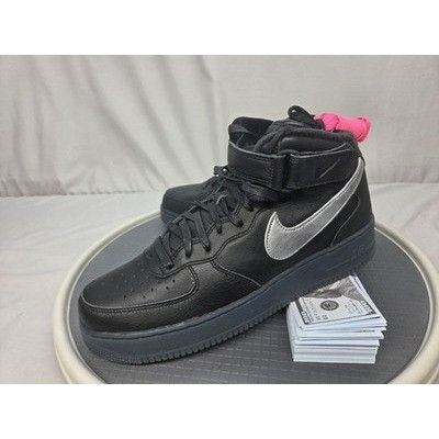 Nike Nike Air Force 1 Mid PRM Black/Silver AF1 Men’s 12 DX3061-00 Size US 12 / EU 45 - 8 Thumbnail