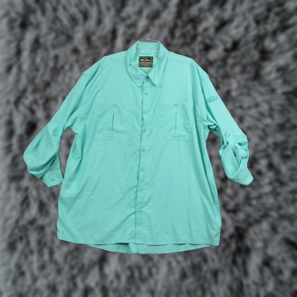 Vintage Drake Shirt 2XL Mens SolShield Fishing Outdoor Long Sleeve Pockets Performance Size US XXL / EU 58 / 5 - 1 Thumbnail