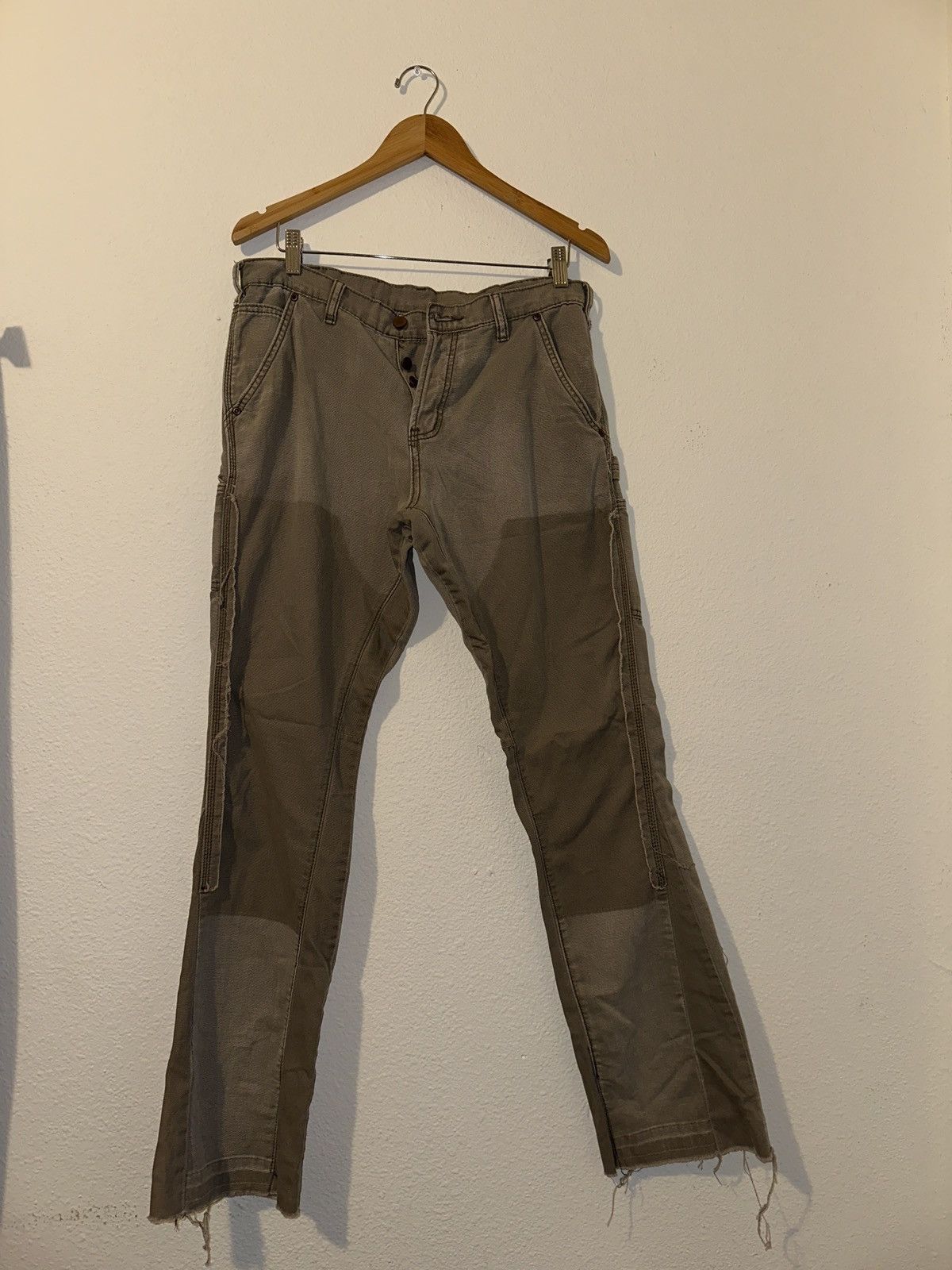 MNML Slate Grey Carpenter Flare Jeans Size US 30 / EU 46 - 2 Thumbnail