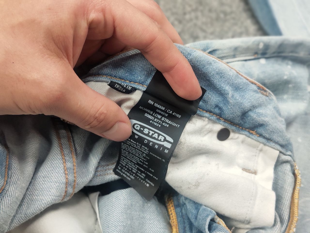 G-Star G star raw custom denim Flared le Grand Bleu peint Jeans Y2K Size US 33 - 19 Thumbnail