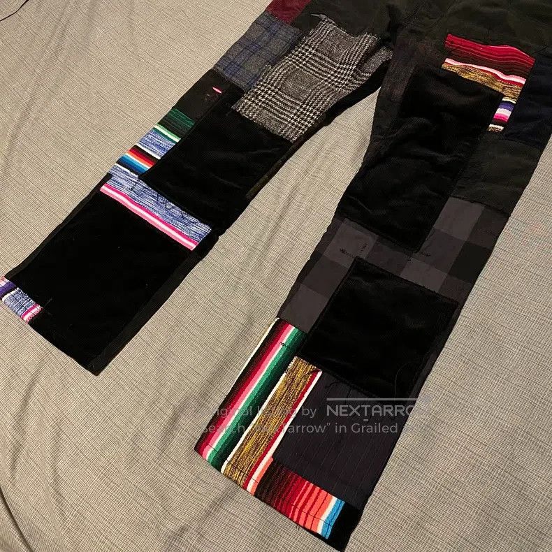 Junya Watanabe Junya Watanabe size L Corduroy ethnic pattern mixed denim Size US 27 - 5 Thumbnail
