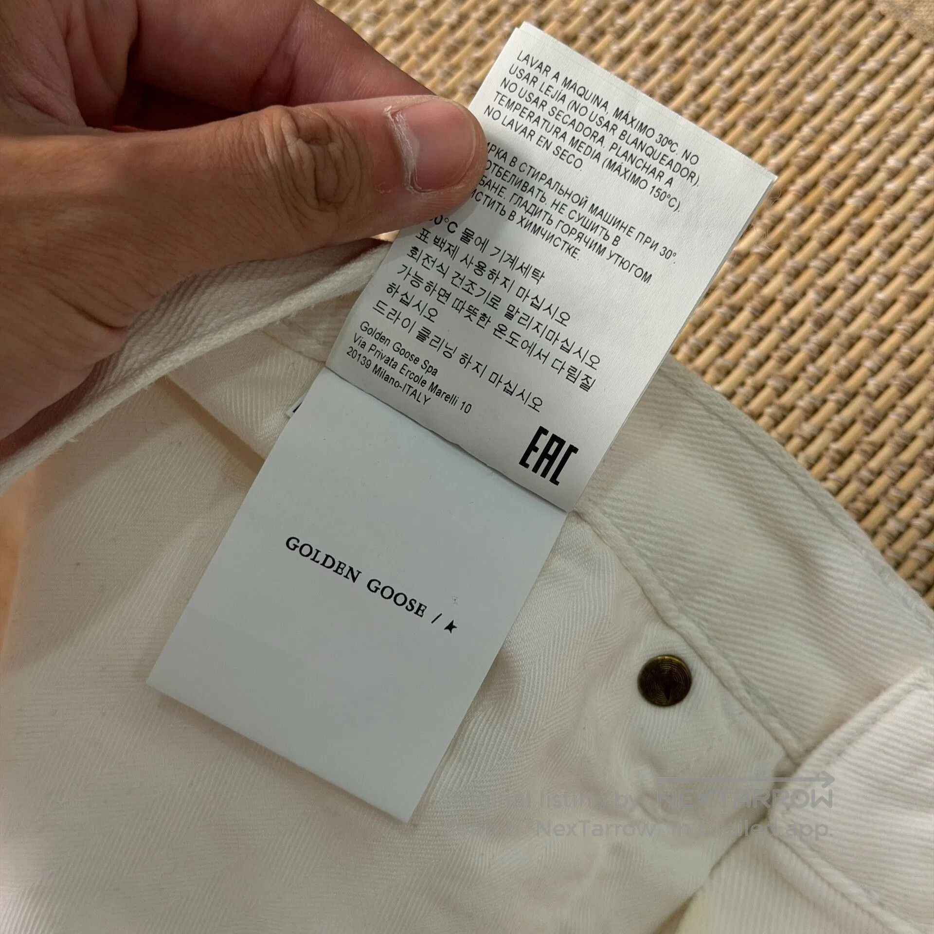Golden Goose Golden Goose White Distressed Denim Pants. Size US 31 - 6 Thumbnail