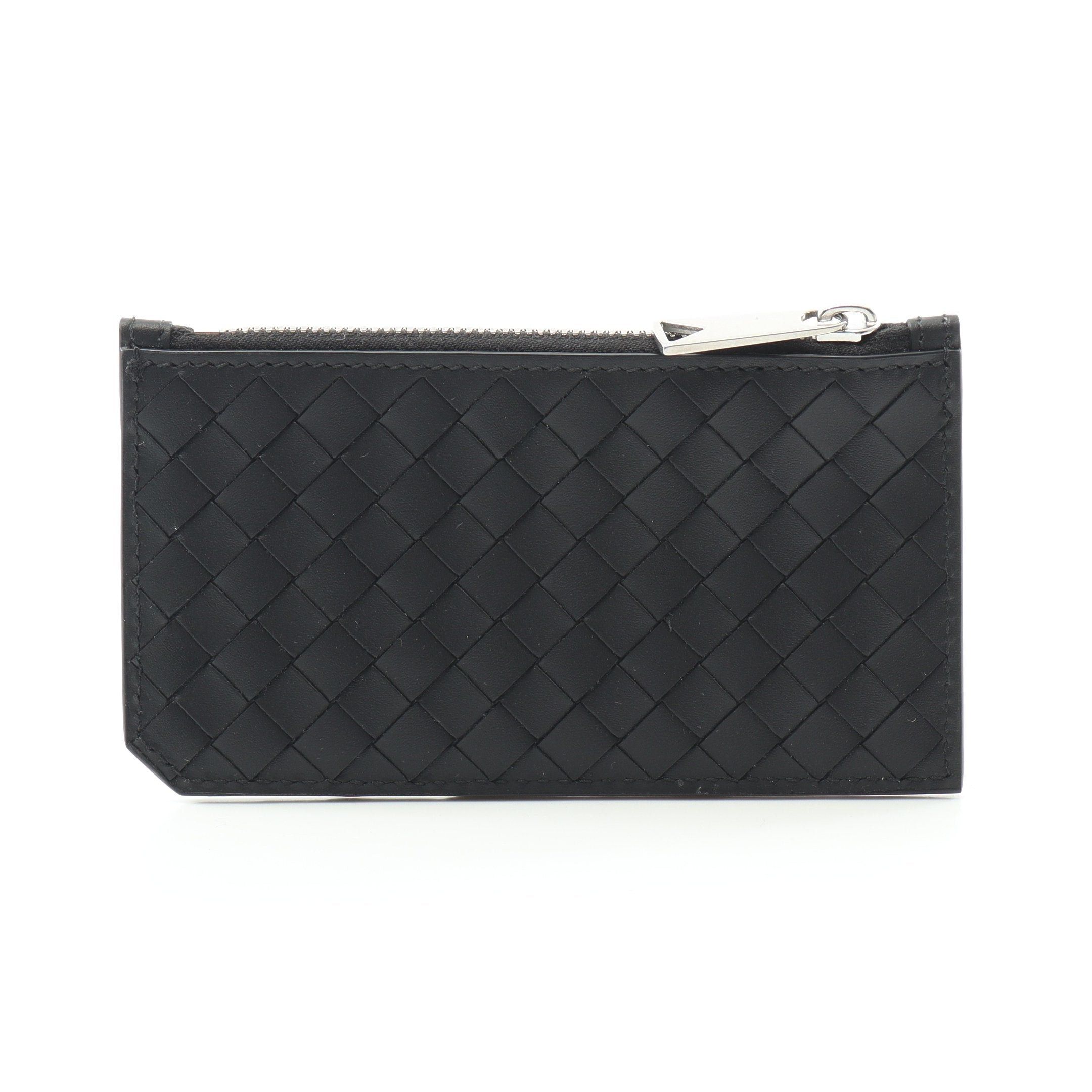 Bottega Veneta Intrecciato Piccolo Fastener Biobasedleather Card Case Leather Black