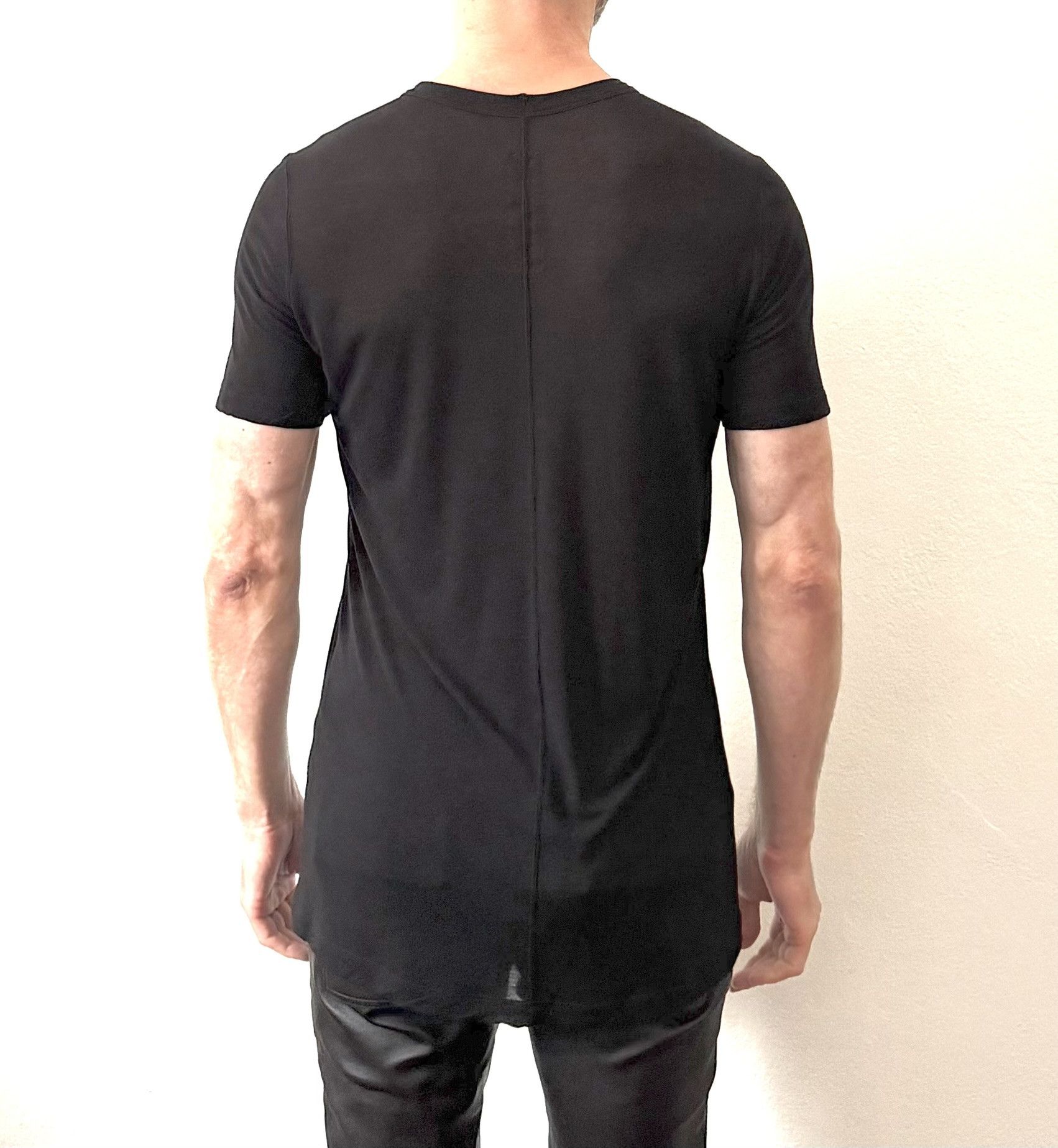 Rick Owens Rick Owens FW21 Black Viscose Silk T-Shirt Size US M / EU 48-50 / 2 - 3 Thumbnail
