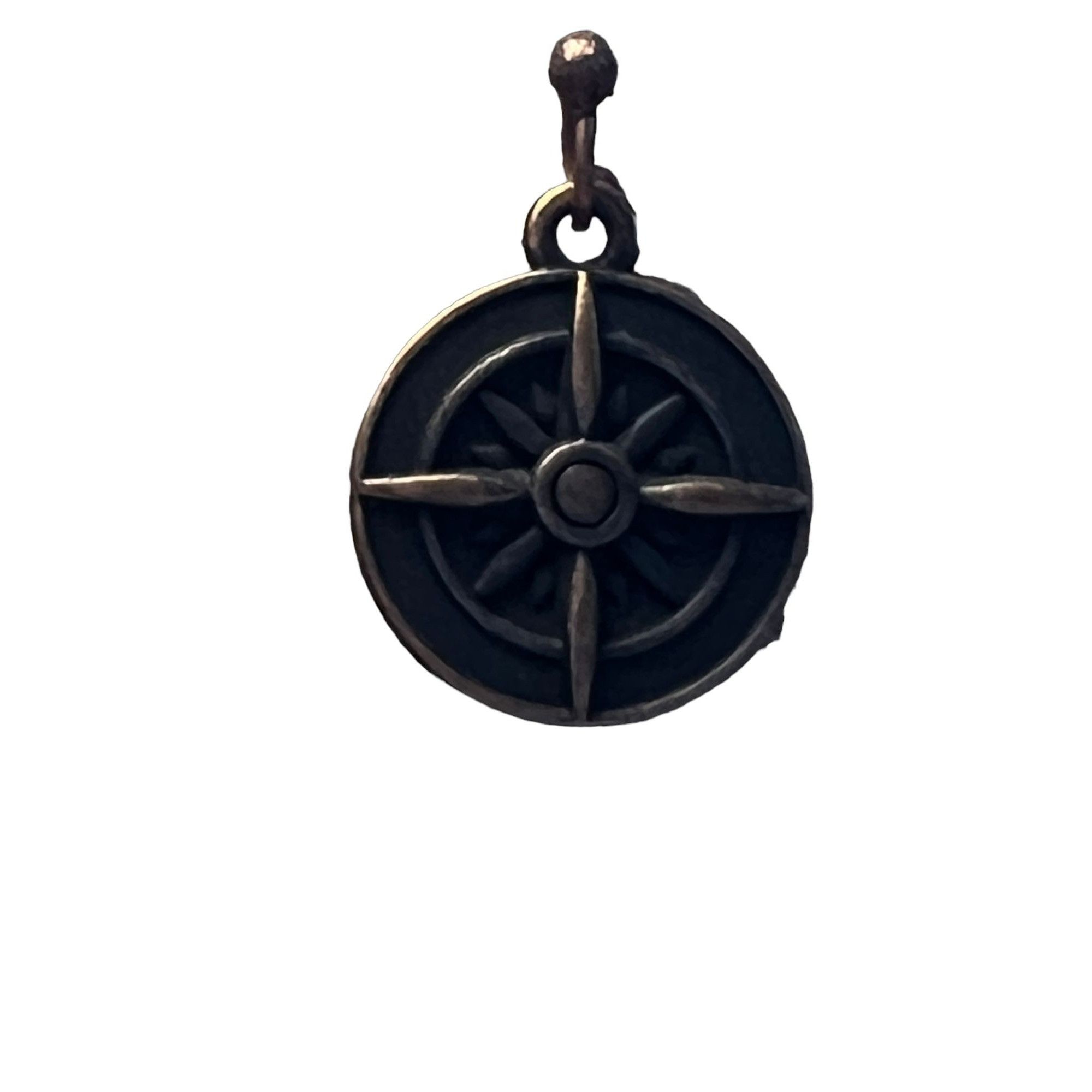 Other Copper Tone Dangle Earrings Compass Rose Hooks 1" Size ONE SIZE - 2 Thumbnail