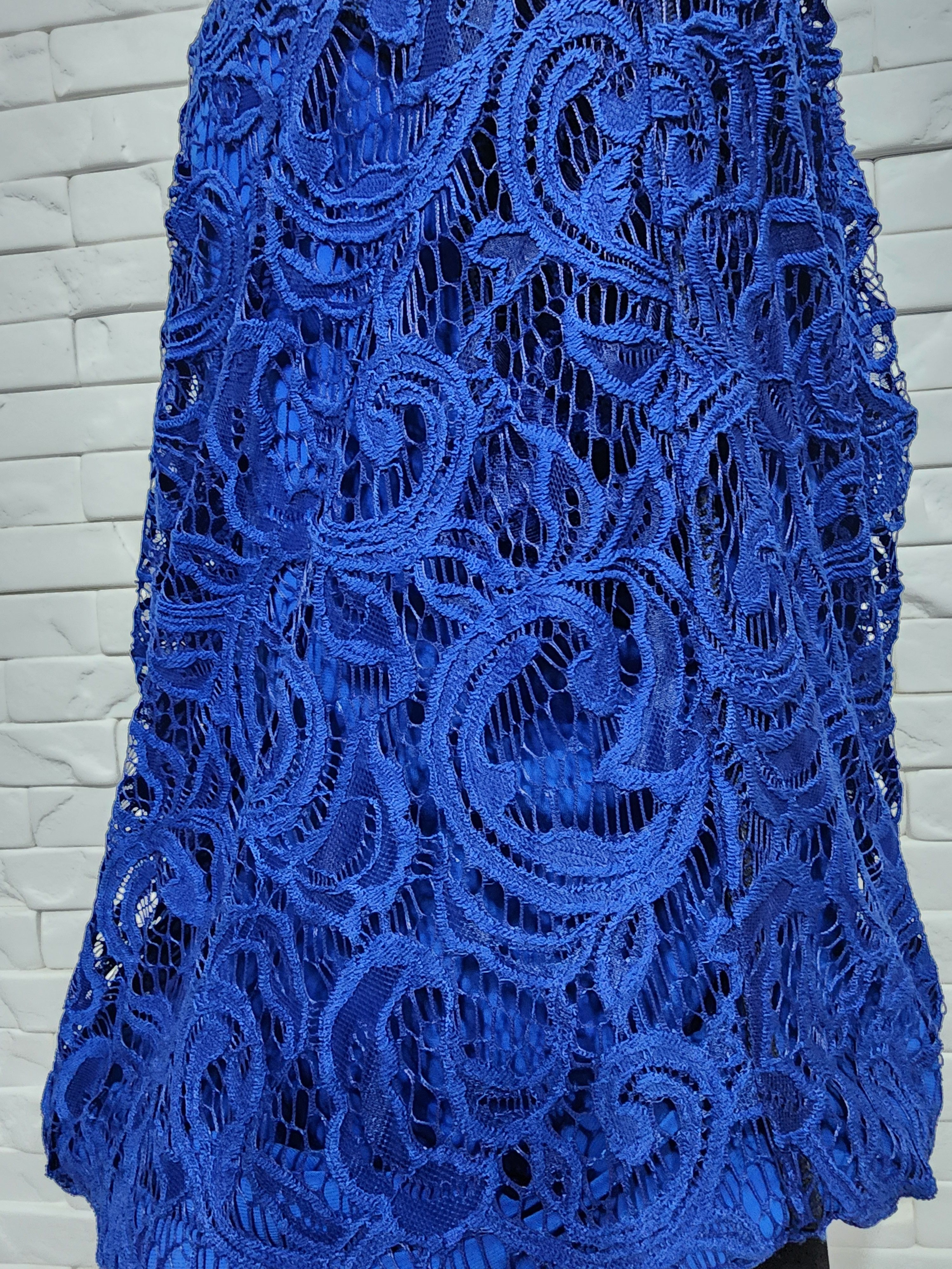 Uniqlo Women's blue guipure long dress. Size XXL / US 16-18 / IT 52-54 - 9 Thumbnail