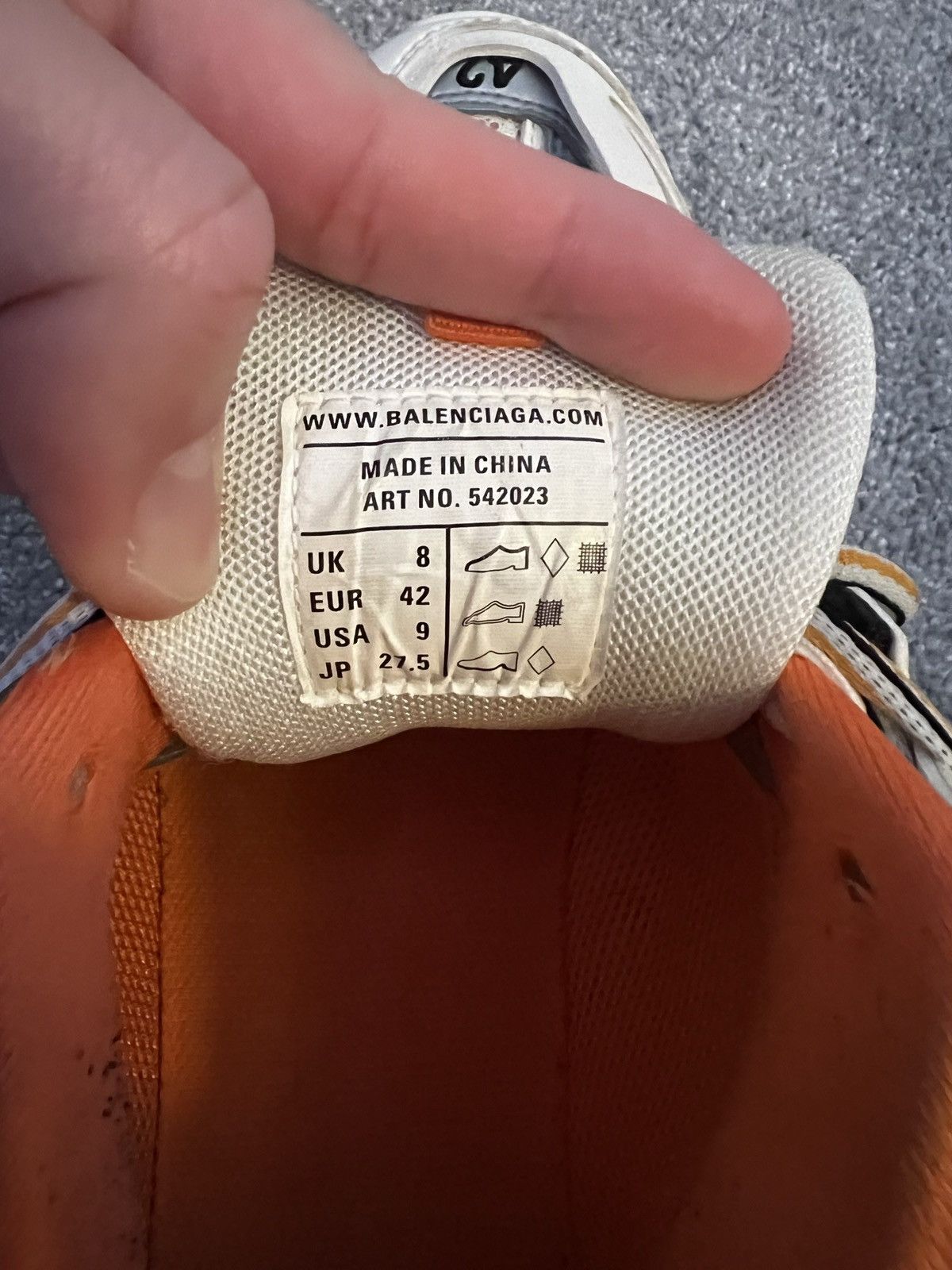 Balenciaga Balenciaga Track Orange/White Size US 9 / EU 42 - 5 Thumbnail