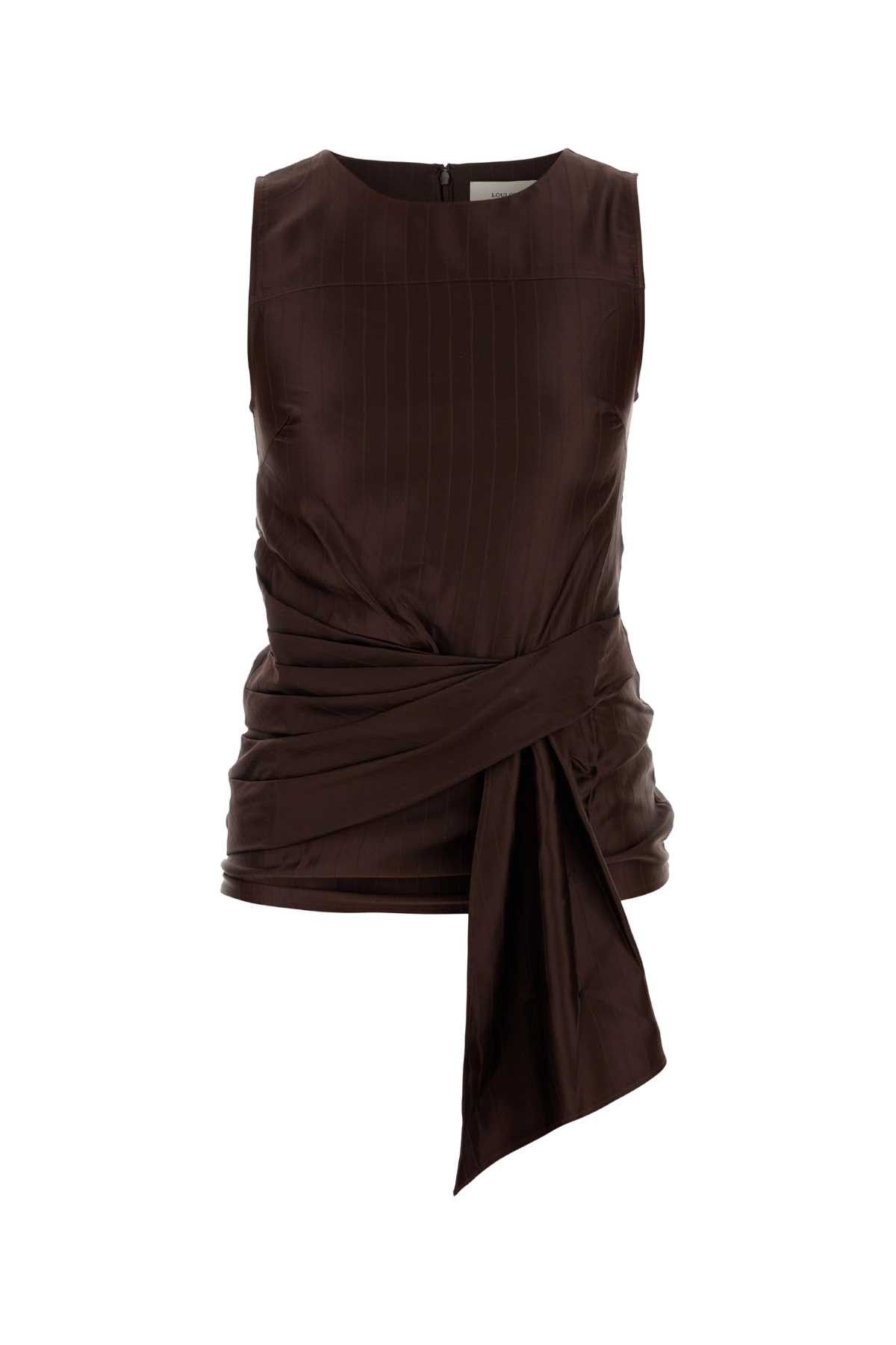 Loulou de Saison Chocolate Satin Fonda Top Size S / US 4 / IT 40 - 1 Thumbnail