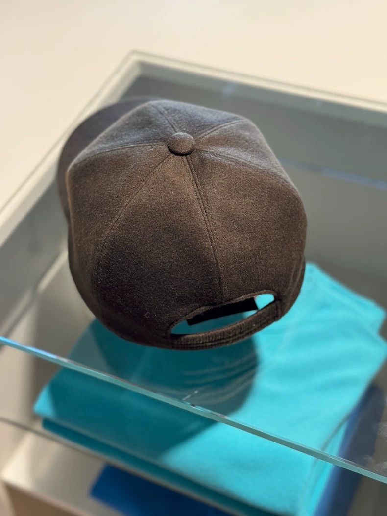 Loro Piana LORO PIANA size XL Men's dark green casual cashmere cap 100 Size ONE SIZE - 3 Thumbnail