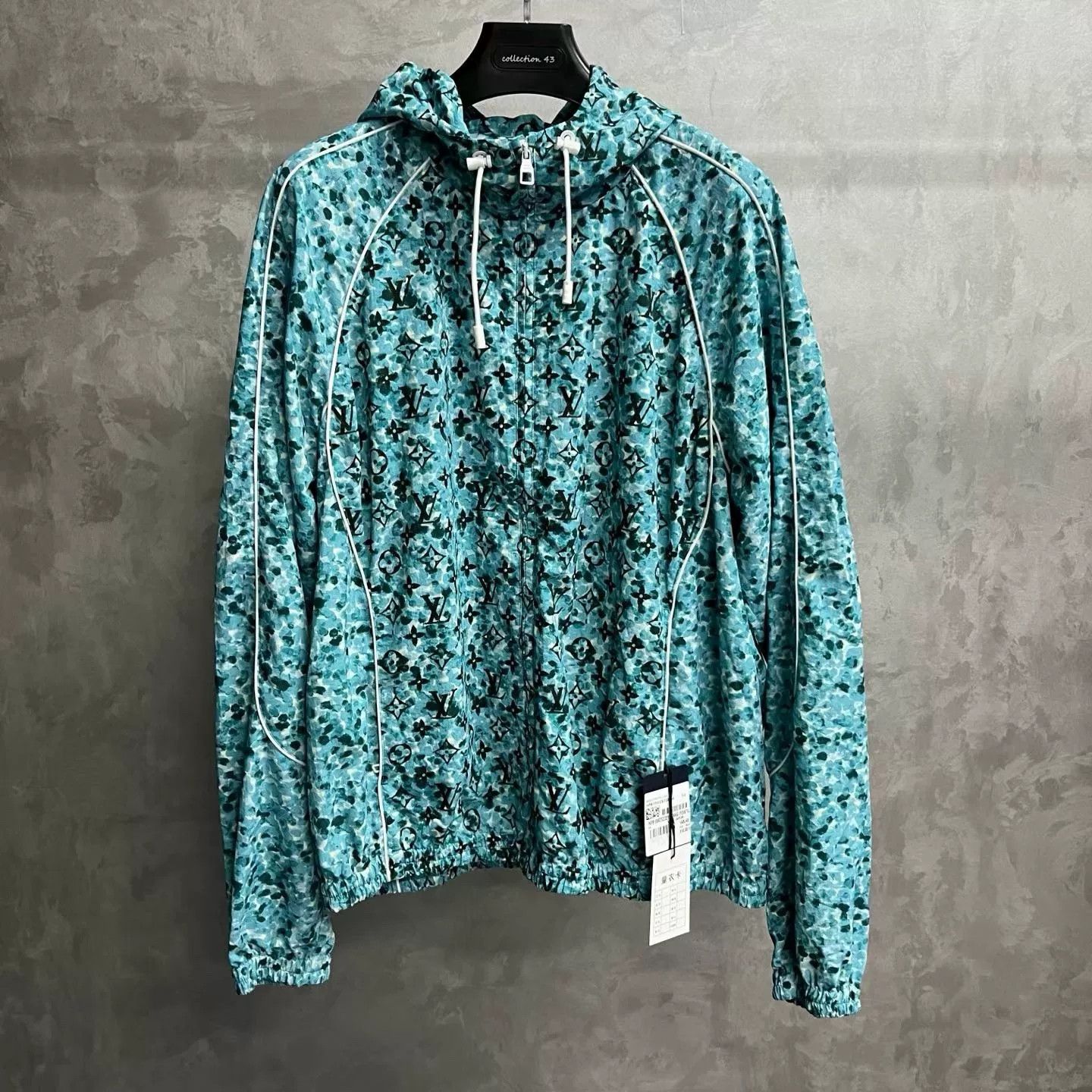 Louis Vuitton Blue Logo Hooded Jacket