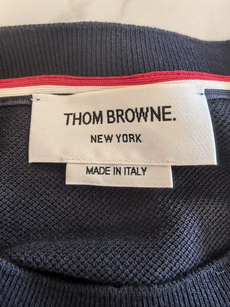Thom Browne Thom Browne Dark blue short sleeves Size US L / EU 52-54 / 3 - 5 Thumbnail