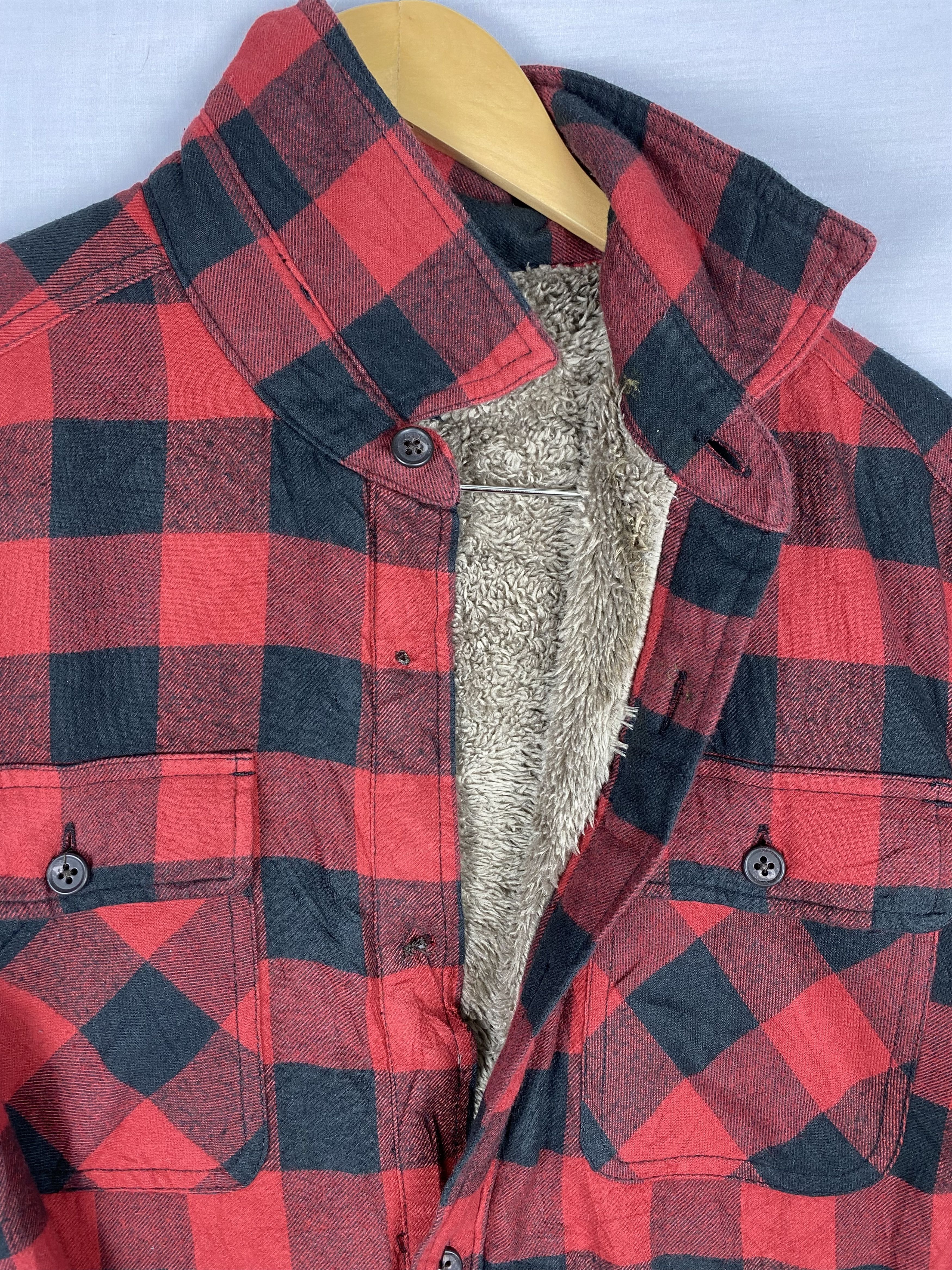 Uniqlo Vintage Uniqlo Flannel Sherpa Lining Button Up Jacket Size US XL / EU 56 / 4 - 7 Thumbnail