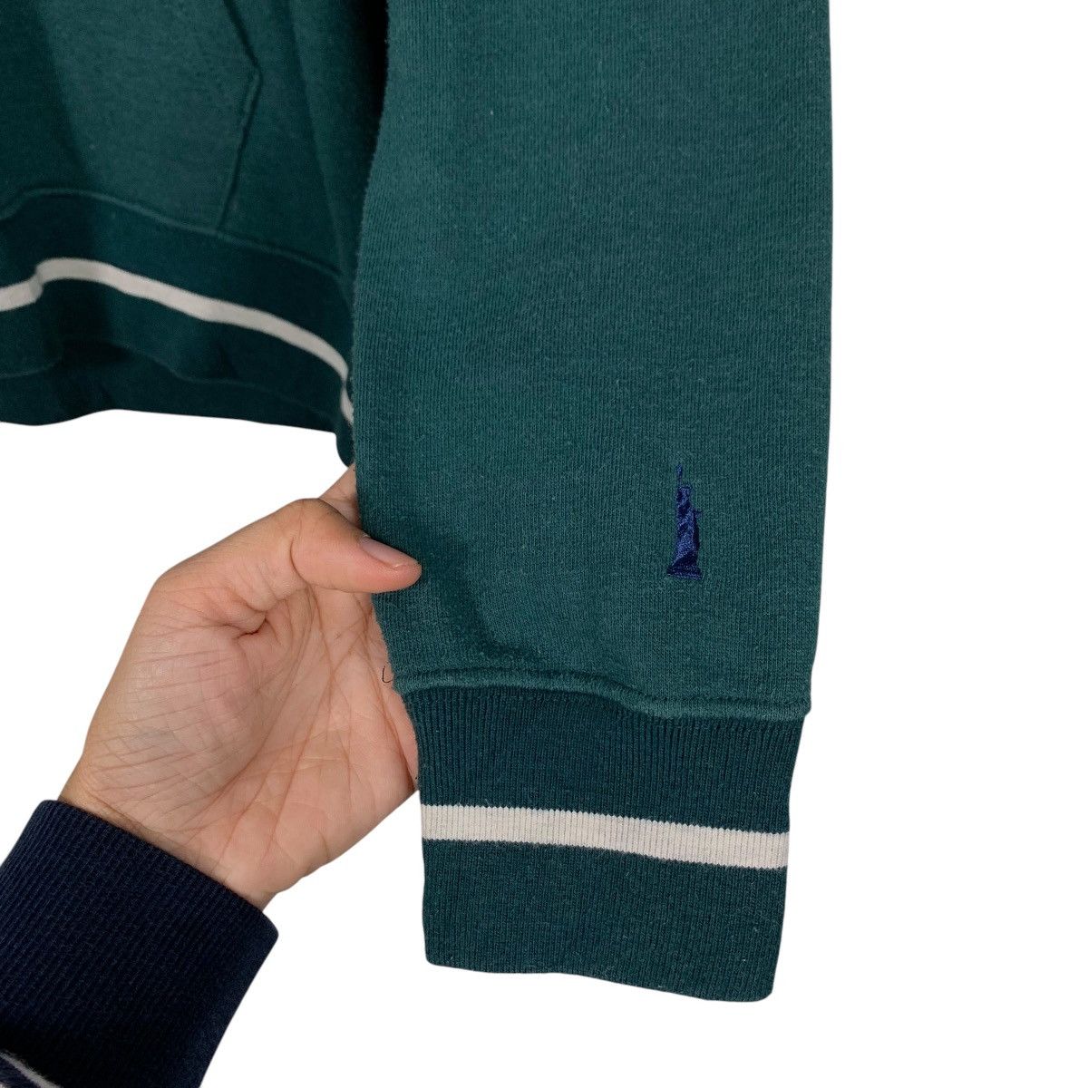 Fila FILA Big Logo Pullover Green Hoodie Sweatshirt #1771-C78 Size US S / EU 44-46 / 1 - 12 Thumbnail