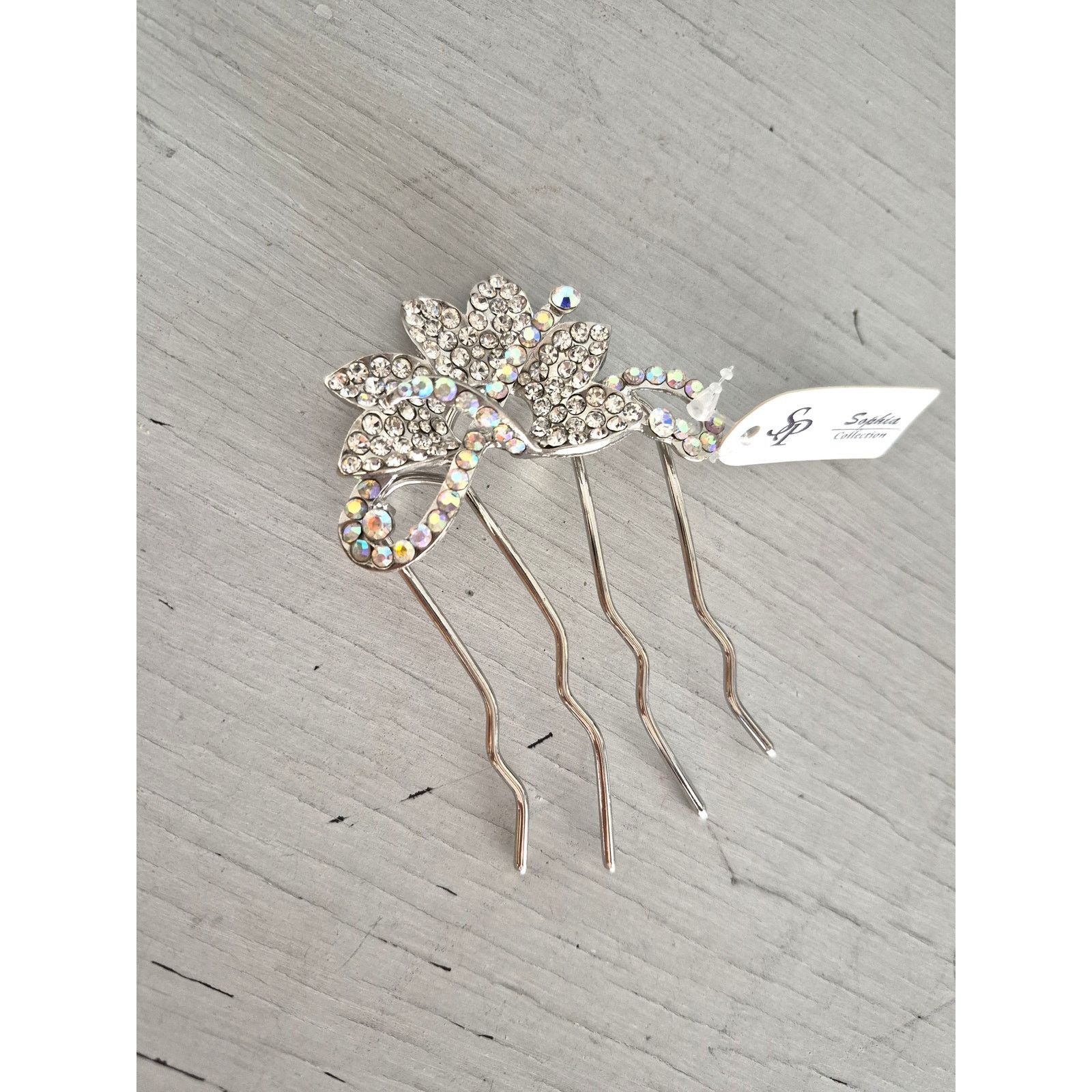 Other Silver tone Bridal Long Comb Barrette Hairpiece Size ONE SIZE - 1 Thumbnail