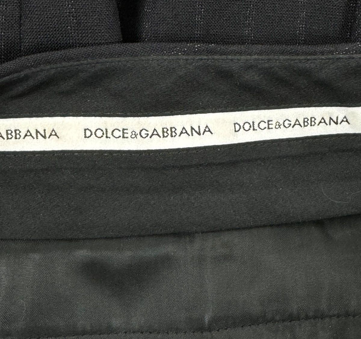 Dolce & Gabbana × Vintage Dolce & Gabbana Striped Dress Pants Virgin Wool Zips Decor Size 26" / US 2 / IT 38 - 16 Thumbnail