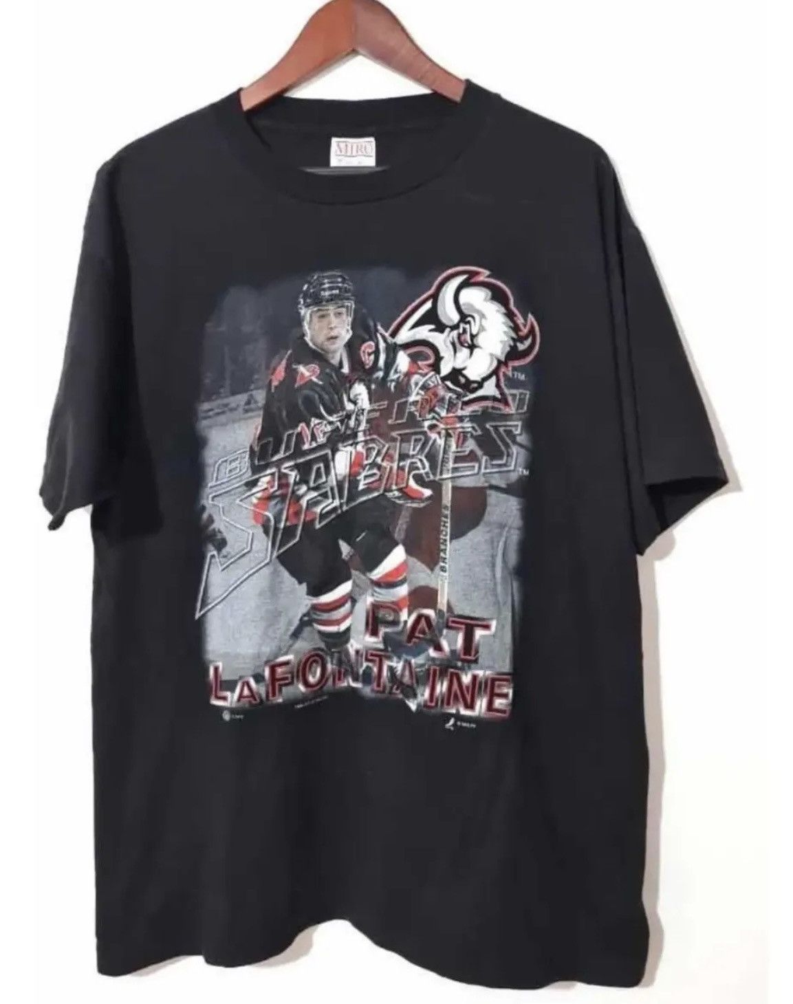 Vintage NHL Buffalo sabres vintage 1993 doble print tshirt L OVER Size US L / EU 52-54 / 3 - 1 Thumbnail