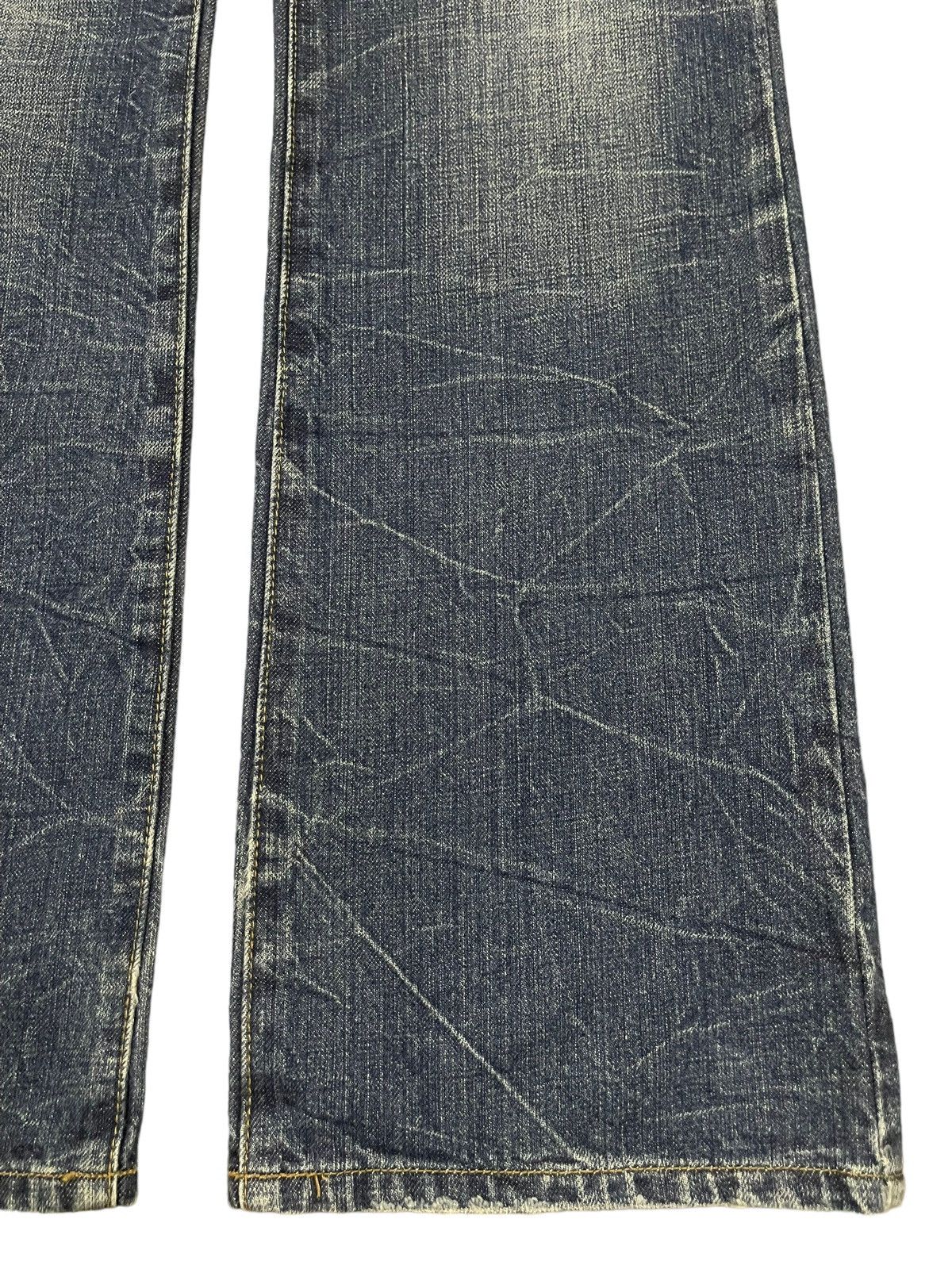 Hysteric Glamour Vintage Japanese Brand Blue Wash Style Distress Bootcut Jean Size US 33 - 6 Thumbnail