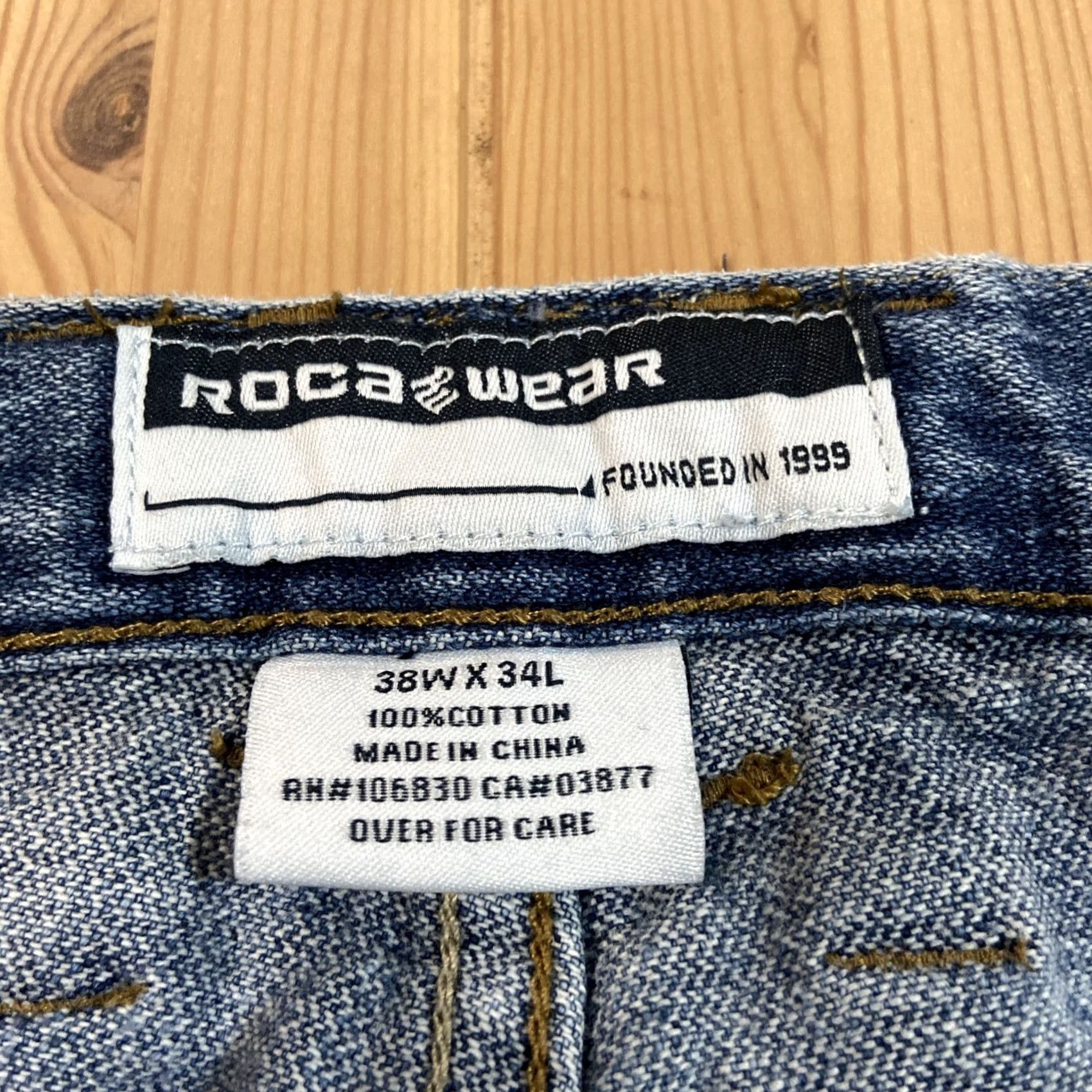 Rocawear VINTAGE Rocawear Jeans Baggy Wide-Leg 38x34 Embroidered Denim 90s Grunge Hip Hop Boys Mens Jeans Size US 38 / EU 54 - 4 Thumbnail