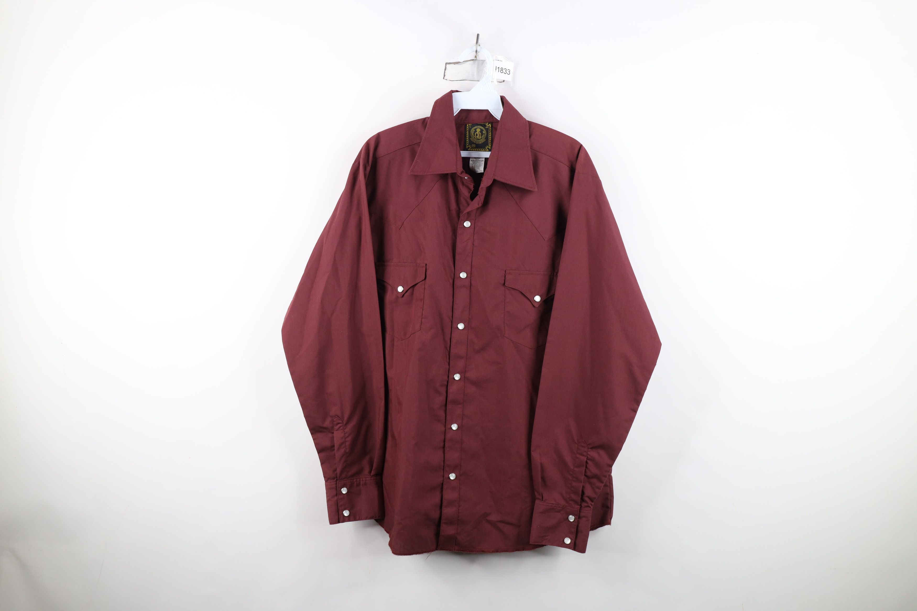 Vintage Vintage 90s Rockabilly Western Cowboy Snap Button Shirt Red Size US XXL / EU 58 / 5 - 1 Thumbnail