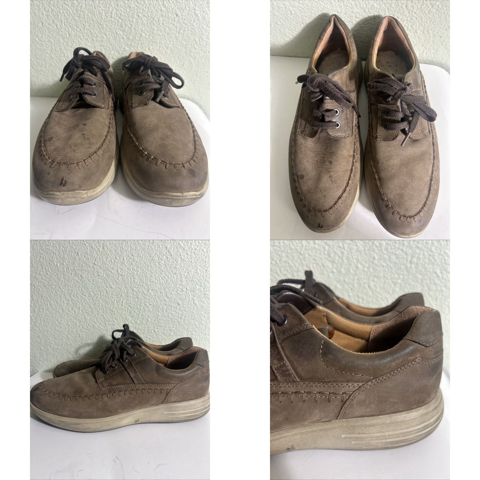 Ecco ECCO Seawalker Men Sneaker Cocoa Nubuck Lace Up 11-11.5 Brown Casual Flaw US 11 EU 45 Mens Size US 11 / EU 44 - 8 Thumbnail