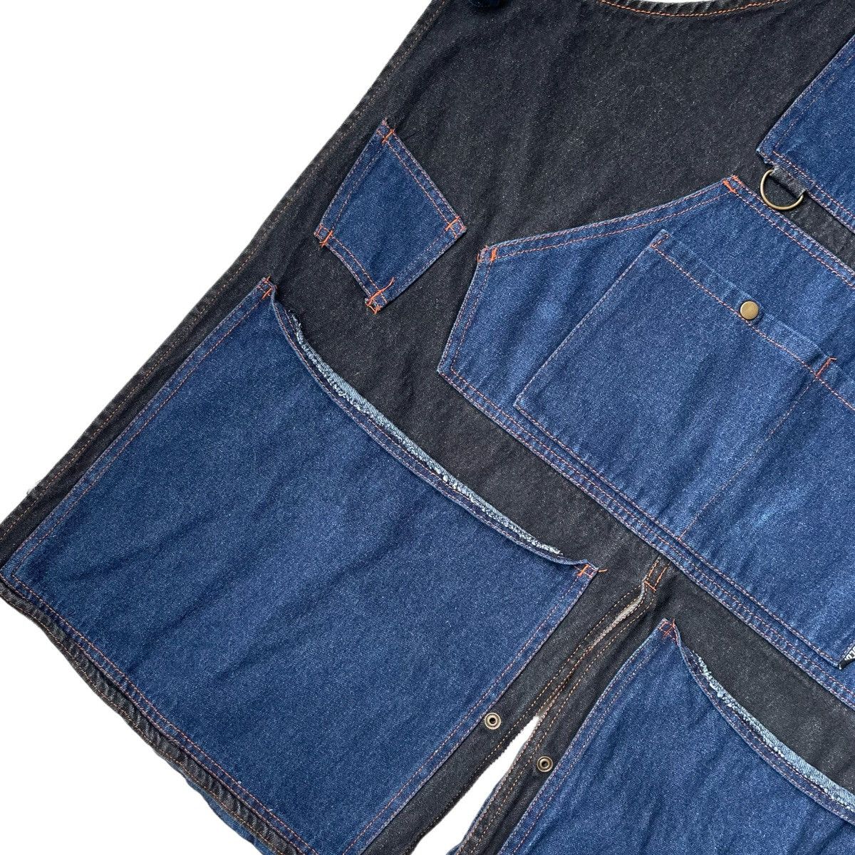 If Six Was Nine Rare Apron Fieldcore Patchwork Denim Multiple Pocket Size ONE SIZE - 6 Thumbnail