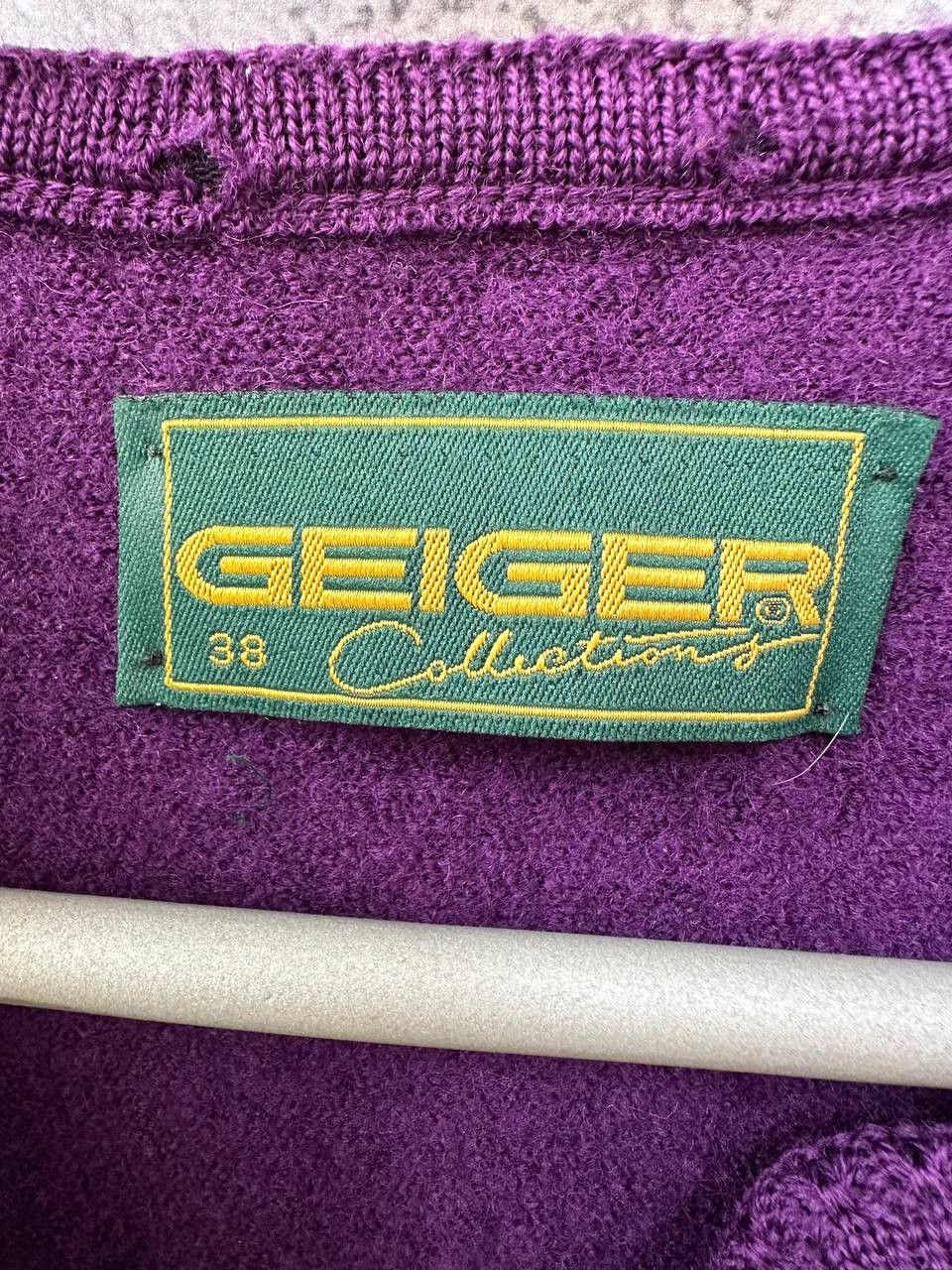Kurt Geiger Geiger Austria Purple Wool Cardigan Vintage Sweater Jacket Size M / US 6-8 / IT 42-44 - 15 Thumbnail