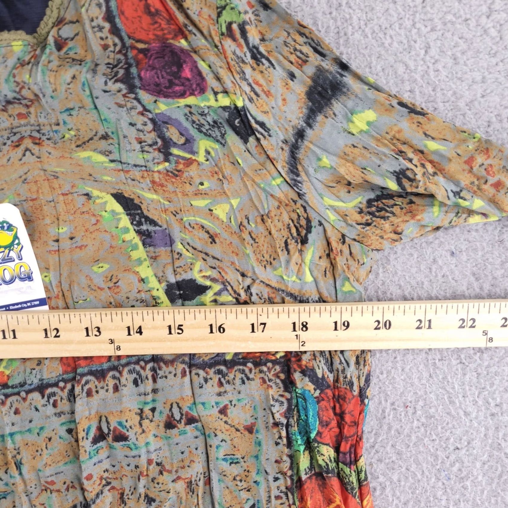Vintage VINTAGE Vasna Dress Womens Small Crinkle Long Sleeve Shirt Abstract floral Size S / US 4 / IT 40 - 5 Thumbnail