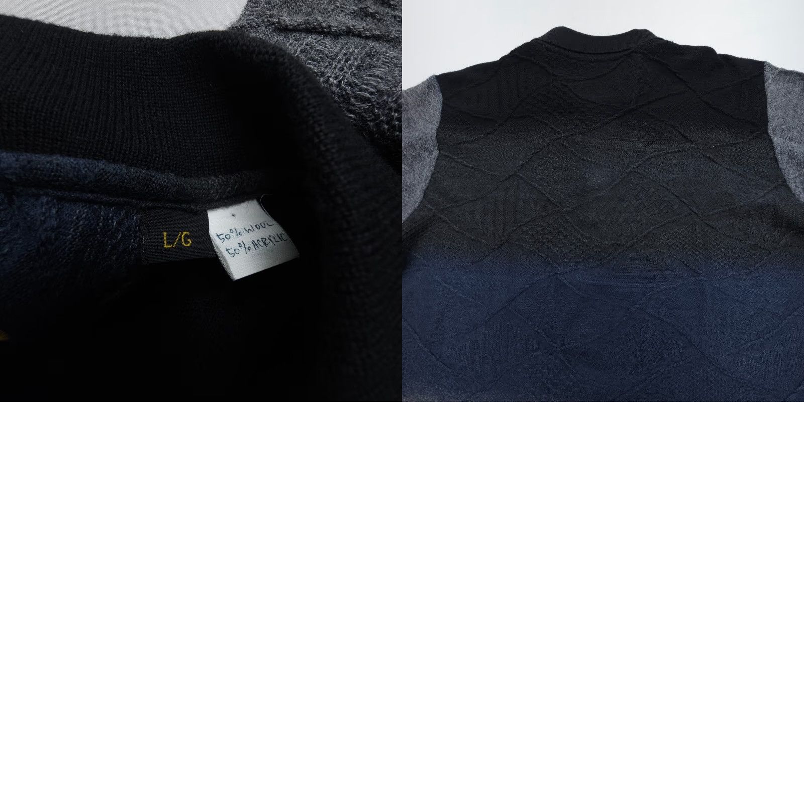 Vintage VINTAGE Jack Lipson Signature Wool Blend Textured Polo Sweater Mens Large Long Sleeve Size US L / EU 52-54 / 3 - 8 Thumbnail