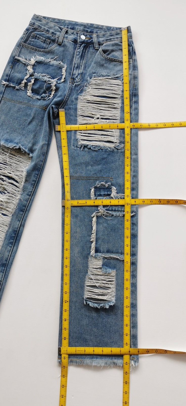 Japanese Brand × Jean × Kapital Romwe Loose Boro Patchwork Jeans Women Kapital inspired Size 27" / US 4 / IT 40 - 11 Thumbnail